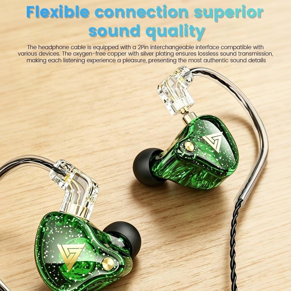 QKZ AK6 PRO Wired Gaming Earbuds – HiFi Deep Bass Sound & Noise Cancelling