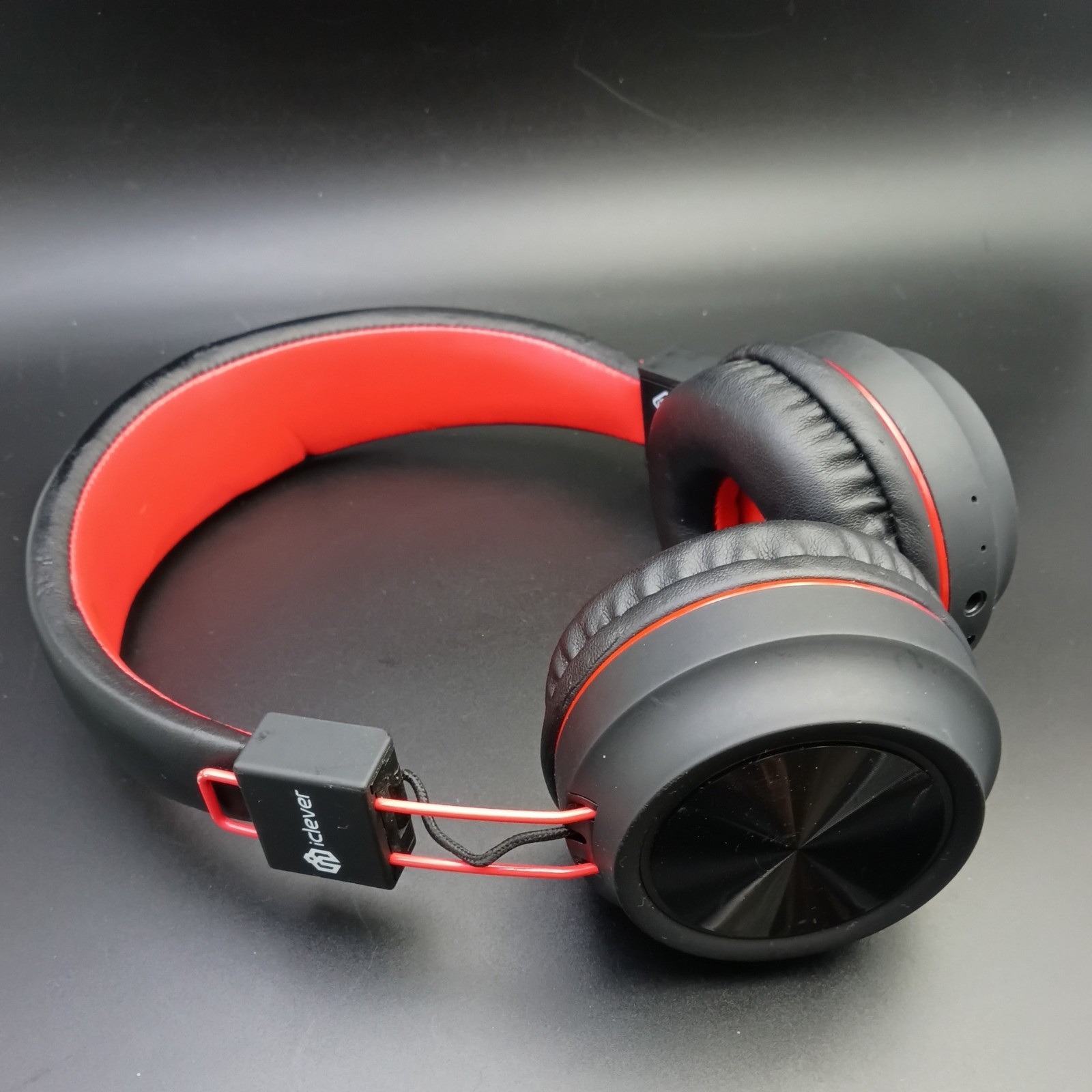 iClever BTH03 Blue Adjustable Wireless Foldable Bluetooth LED Light Headphones