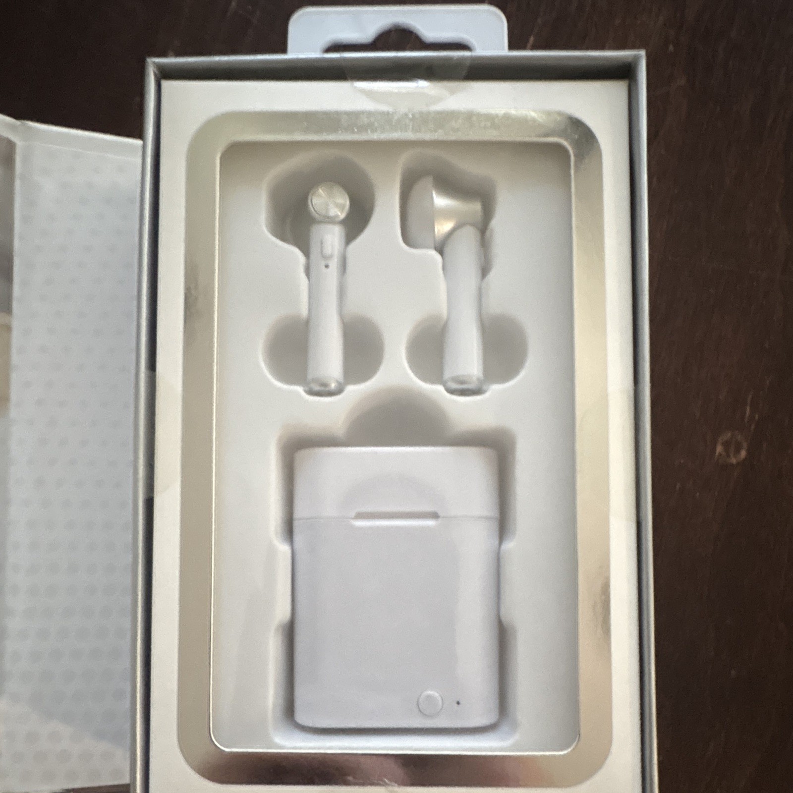 Vivitar Air Vibes True Wireless Bluetooth In-Ear Earbuds w/ Mic, White/Silver