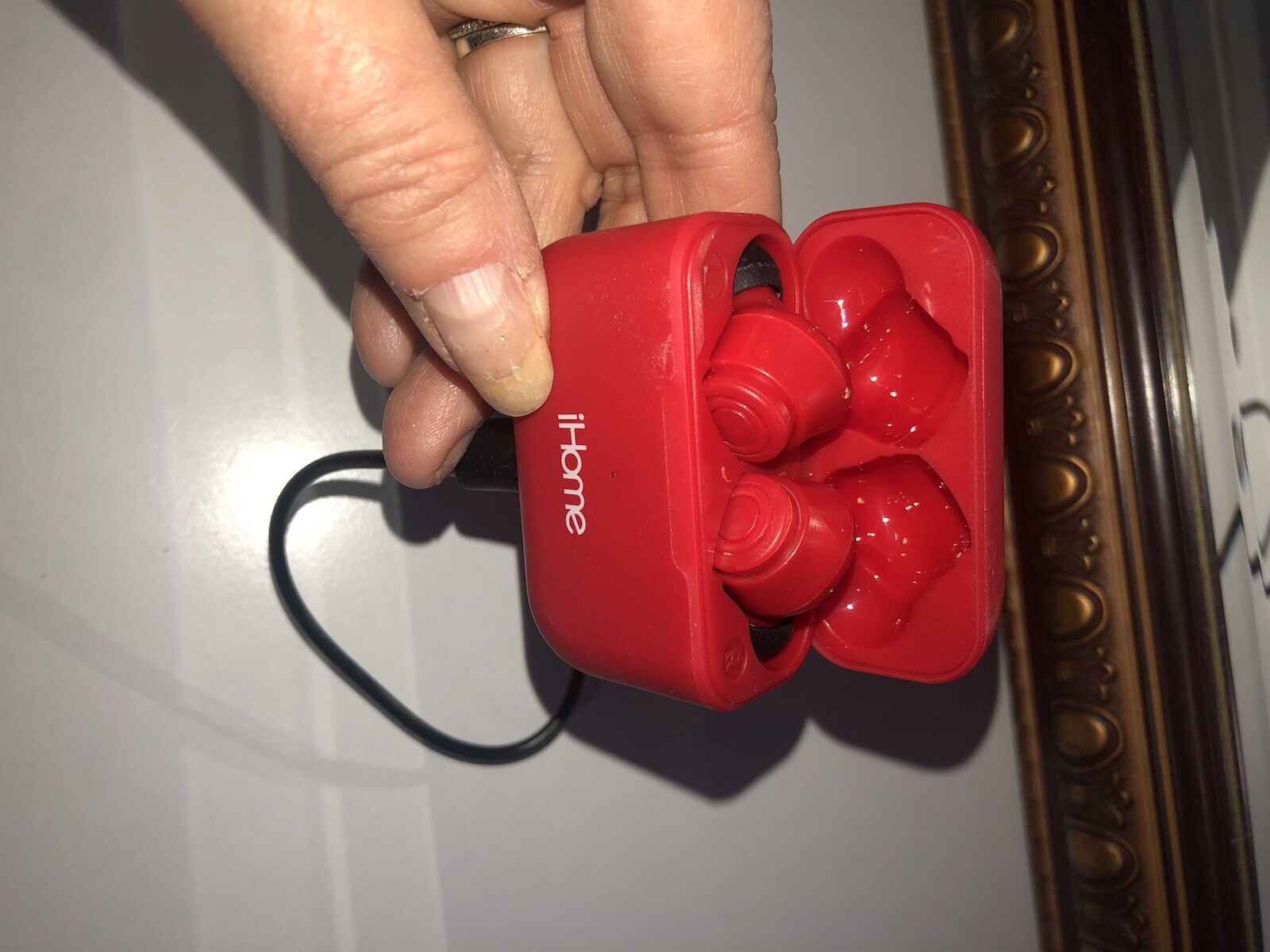 iHome Bluetooth Red and Black Wireless Ear Buds