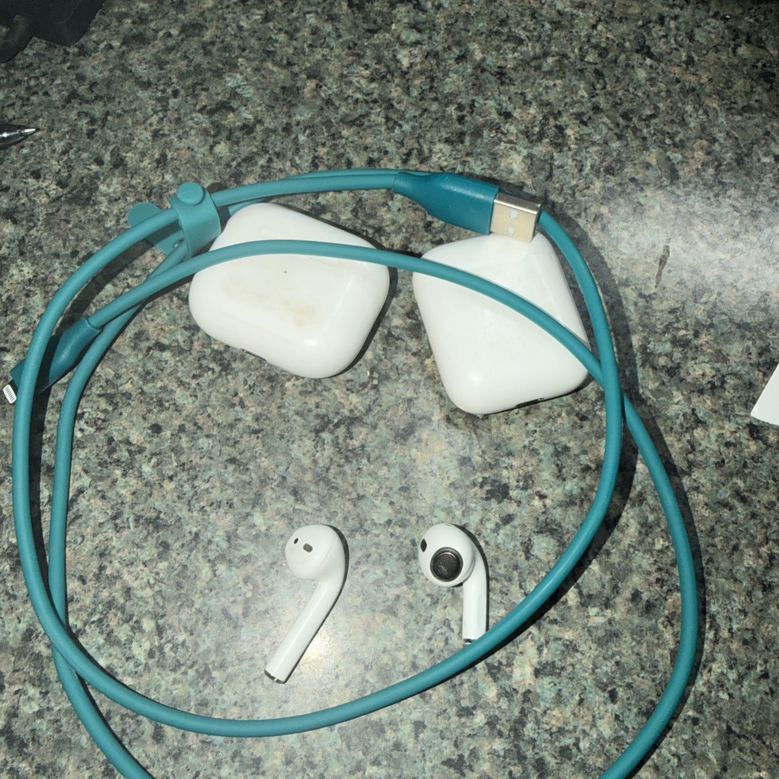 Apple AirPods with Lightning Charging Case & 4 Airpod Case And Earbuds
