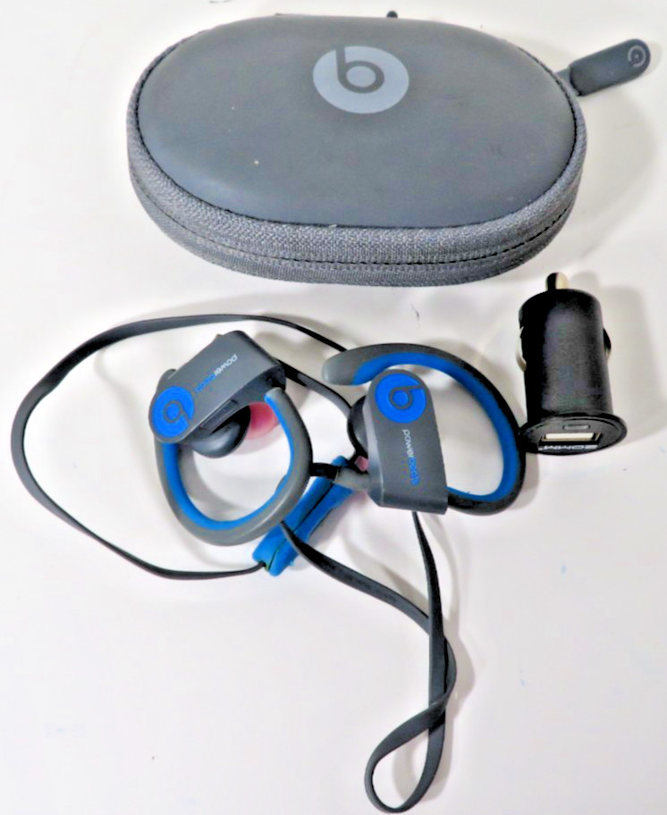 Beats by Dr. Dre Powerbeats2 Wireless Bluetooth Flash Gray Blue Earphones