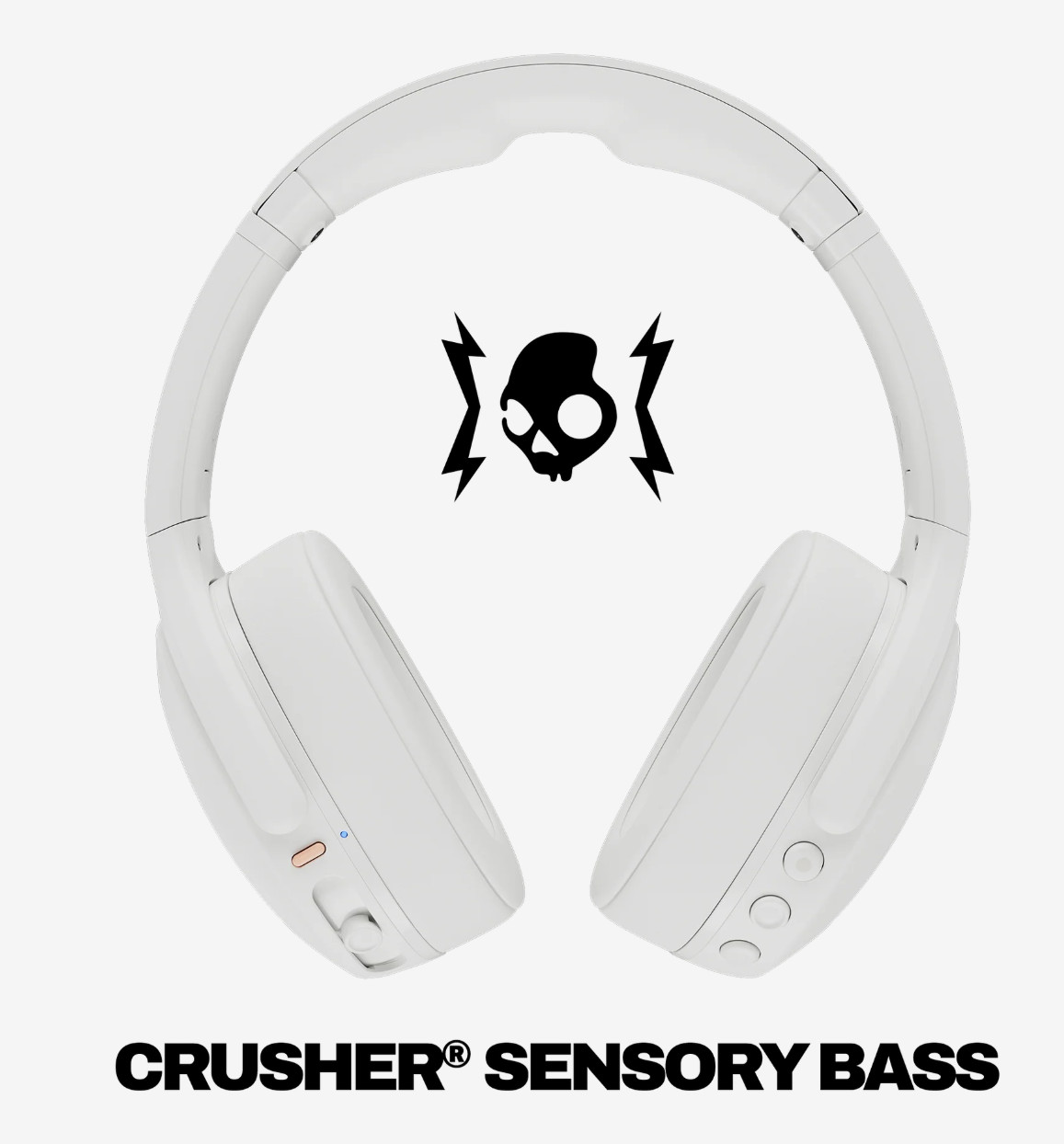 Skullcandy Crusher Evo Wireless Over-Ear Headphones – White (Bone)