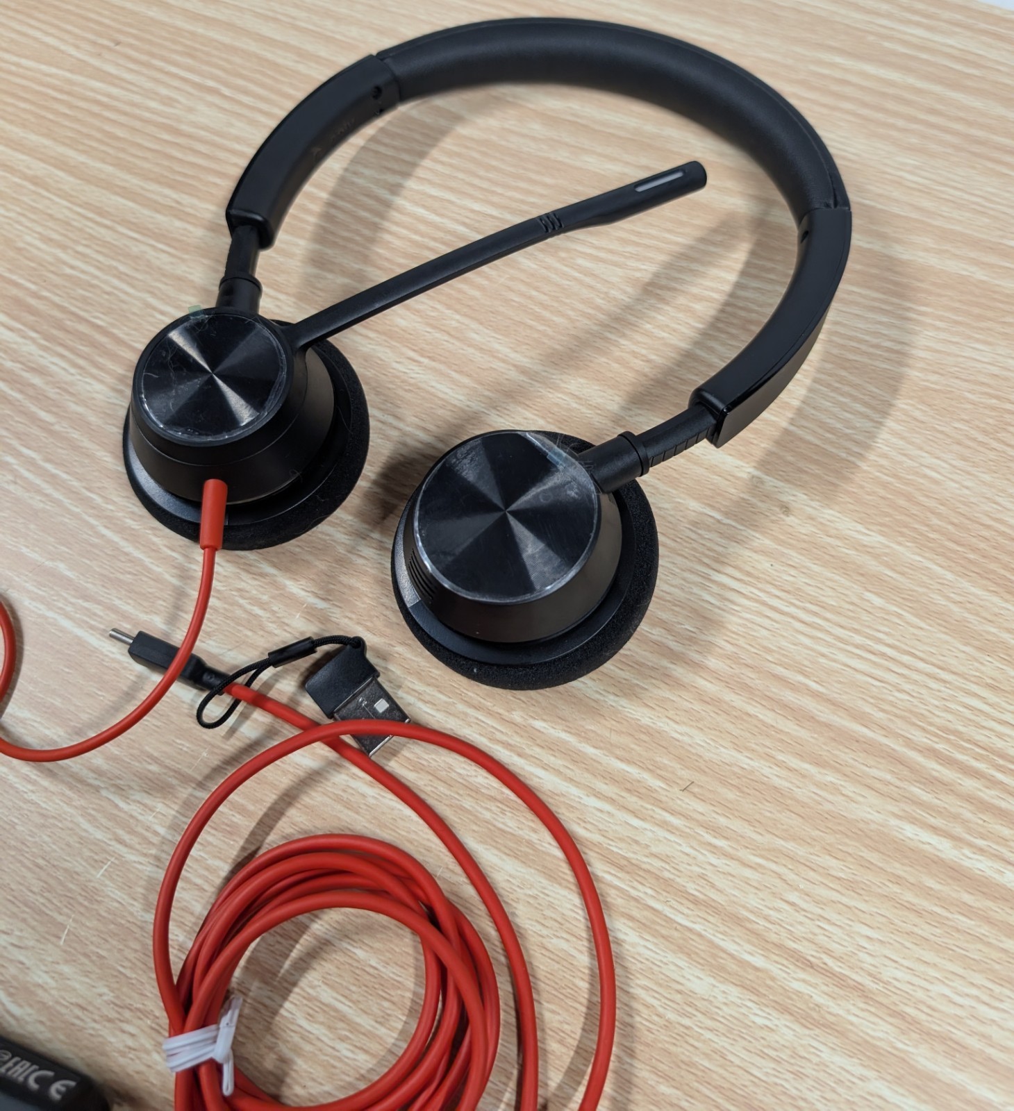 Plantronics Blackwire BW3320-M USB-A & C Wired Headset Headphones Volume