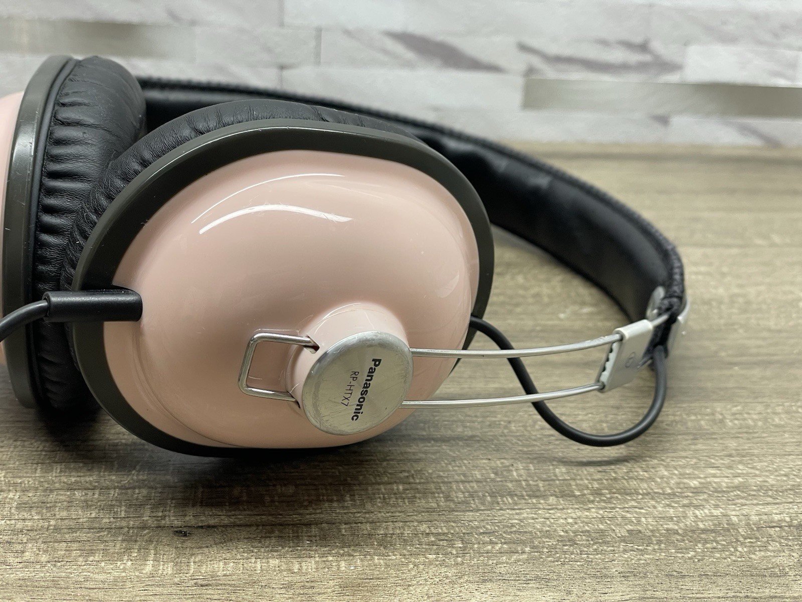Panasonic RP-HTX7 Hermetically Sealed Headphones PINK Wired Tested Working -READ