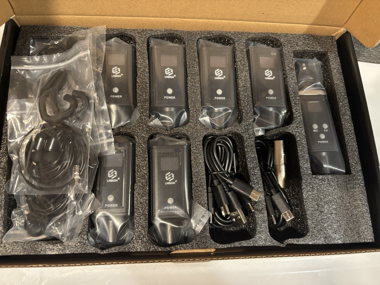 LGBGM A9 6 Pack UHF Wireless In-ear Headphone Monitor System! Brand New!