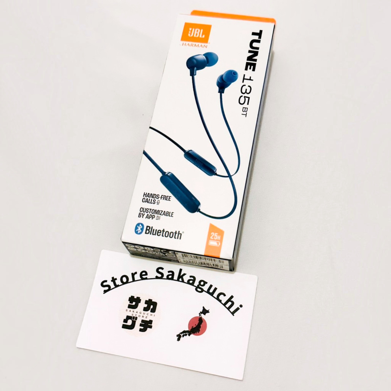JBL Tune 135BT Wireless NeckBand Headphones In-Ear Earbuds w/ Mic & App EQ Blue