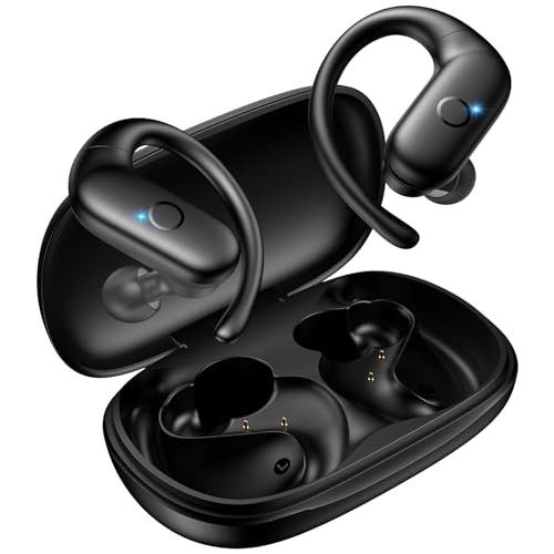 for Wireless Earbuds,Sport Bluetooth 5.4 Headphones,Over Ear Buds with Black