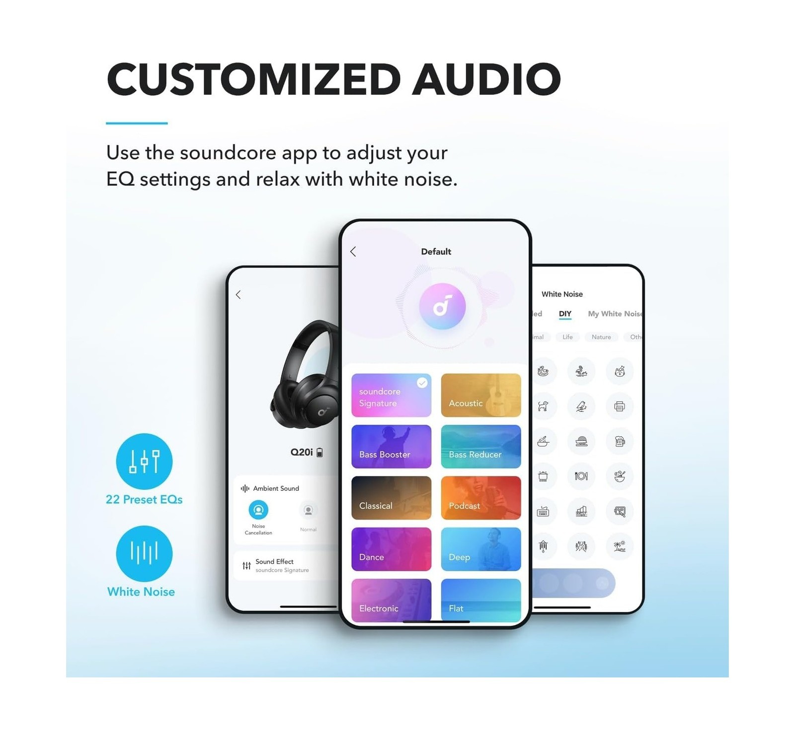 Soundcore by Anker Q20i Hybrid Active Noise Cancelling Headphones, Wireless O…