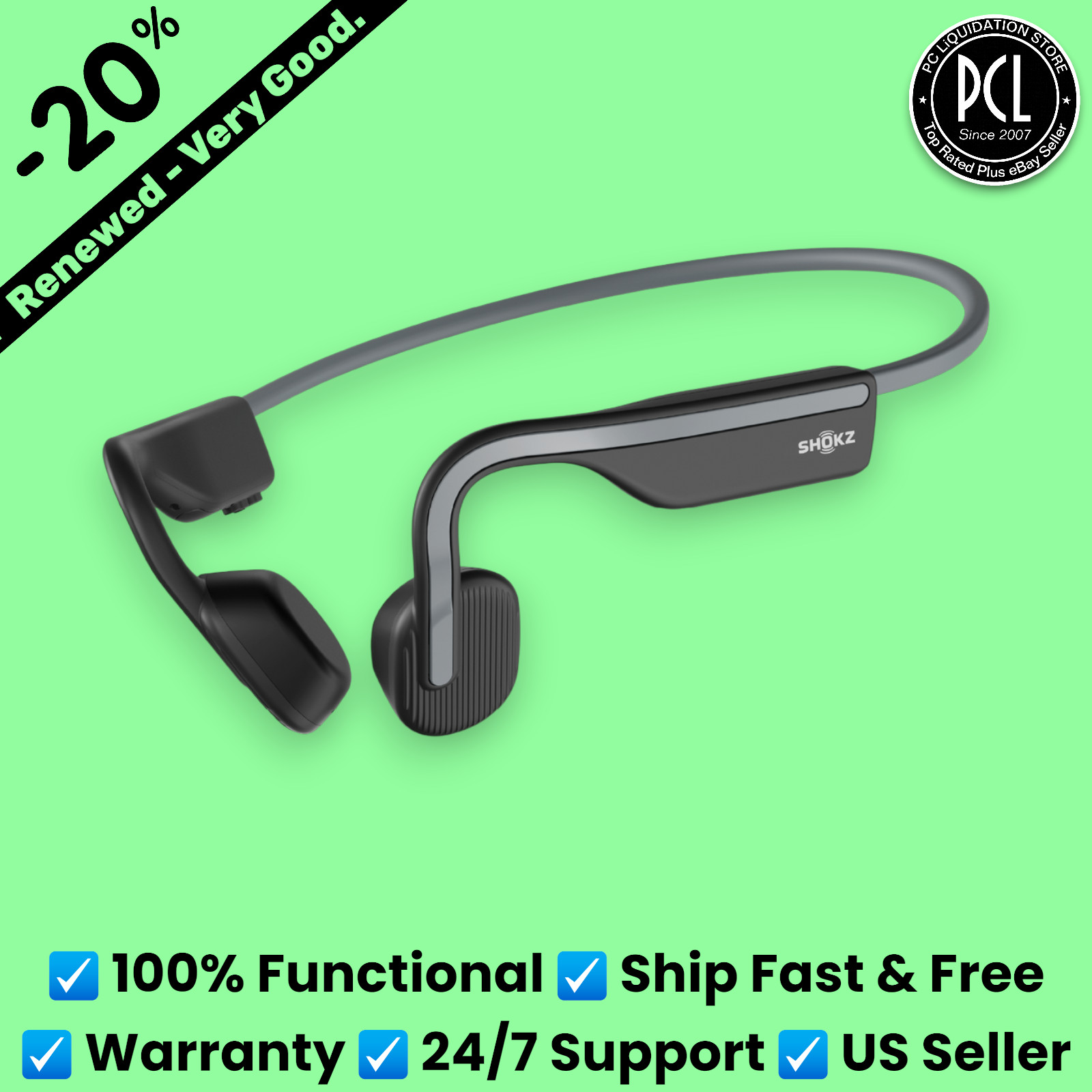 ✅ Shokz OpenMove Bone Conduction Wireless Headphones IP55 Bluetooth Grey ✅