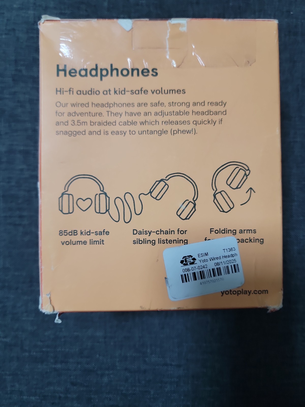 ?Yoto Headphones for Kids – Fruit Punch Color (Volume-Limited Edition 85dB)