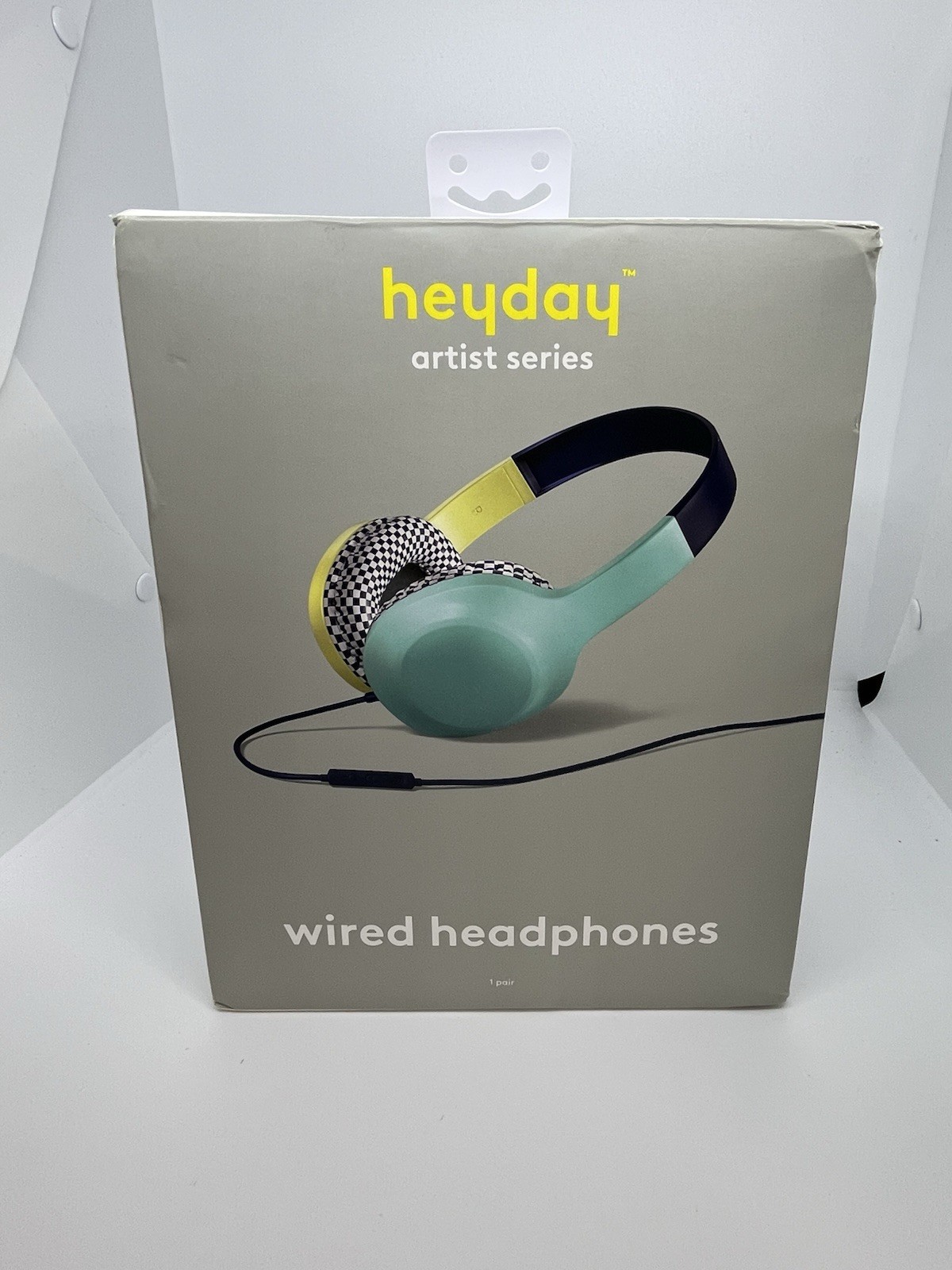 Heyday Wired Headphones Marvin Chang Artist Series Mint Green Checkered 3.5mm