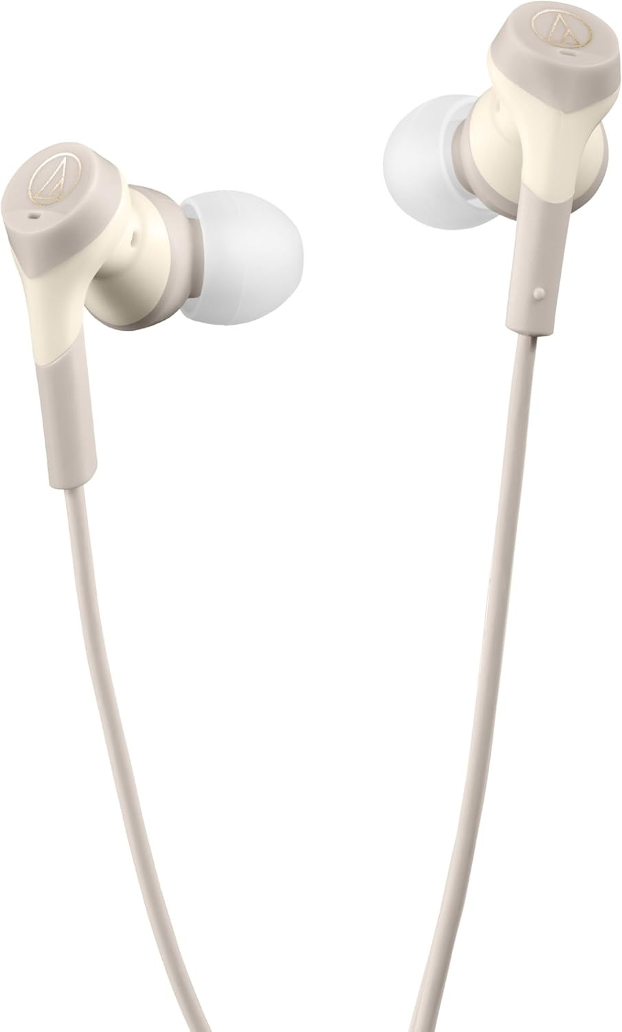 Audio-Technica ATH-CKS330NC Noise Canceling Wired Earphones USB-C w/ Mic Beige