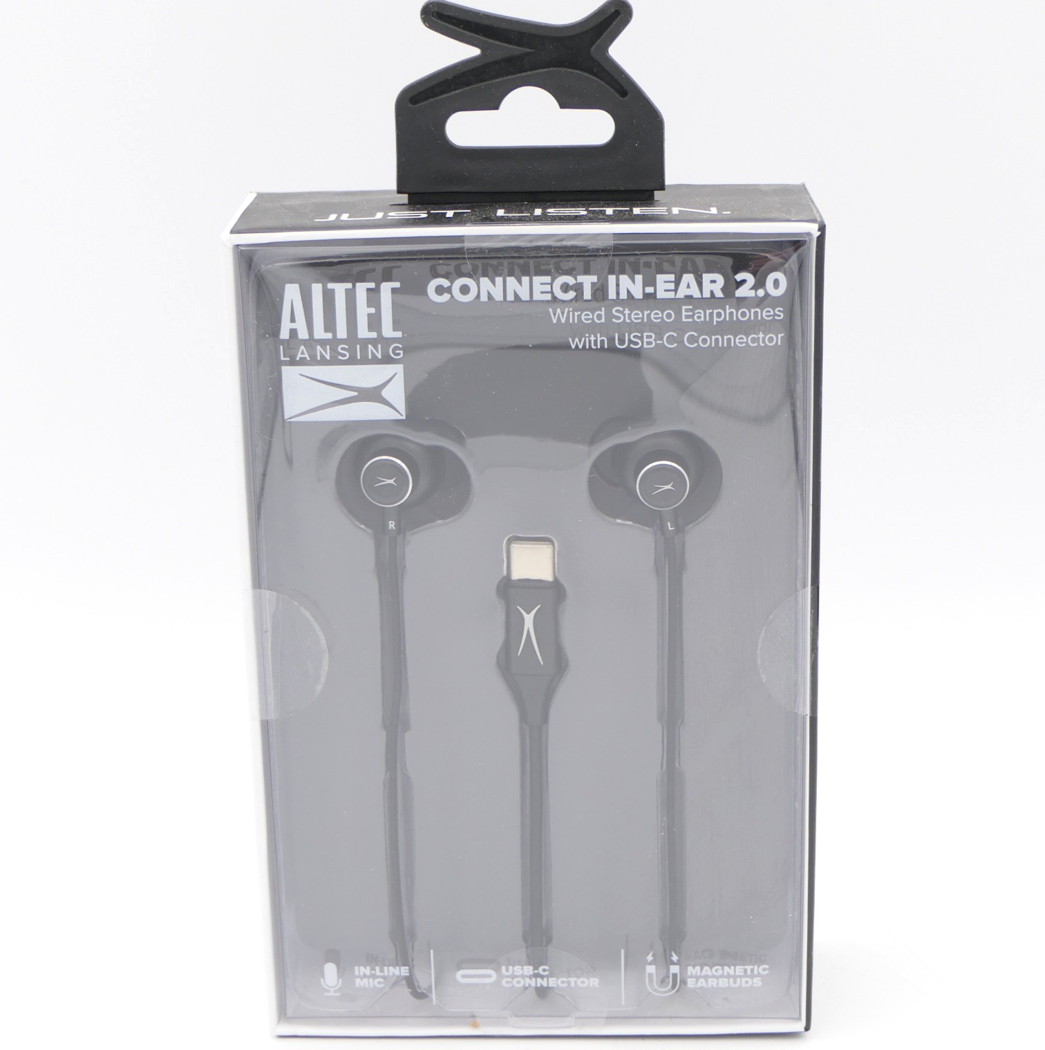 Altec Lansing Connect In-Ear 2.0 Wired Stereo Earphones w/ USB-C Connector Black