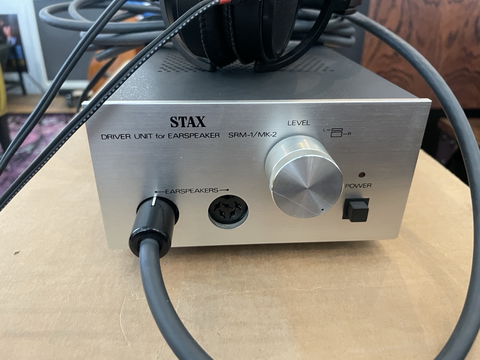 Stax SRM-1 MK-2 Driver Unit with custom power cable and Stax SR 30 Headphones