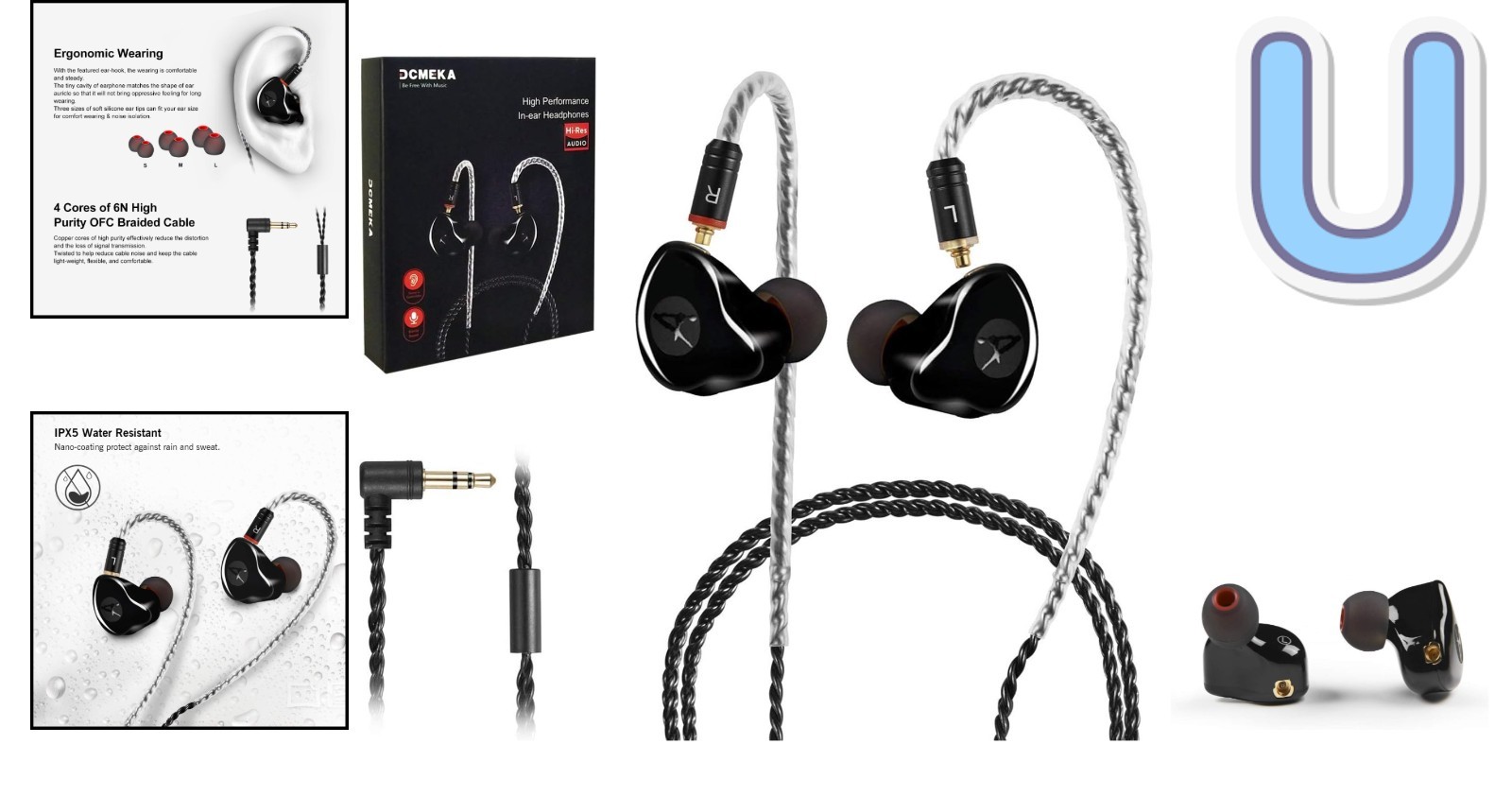 Dynamic Dual Driver Earbuds with Noise Isolation & MMCX Cable for Musicians