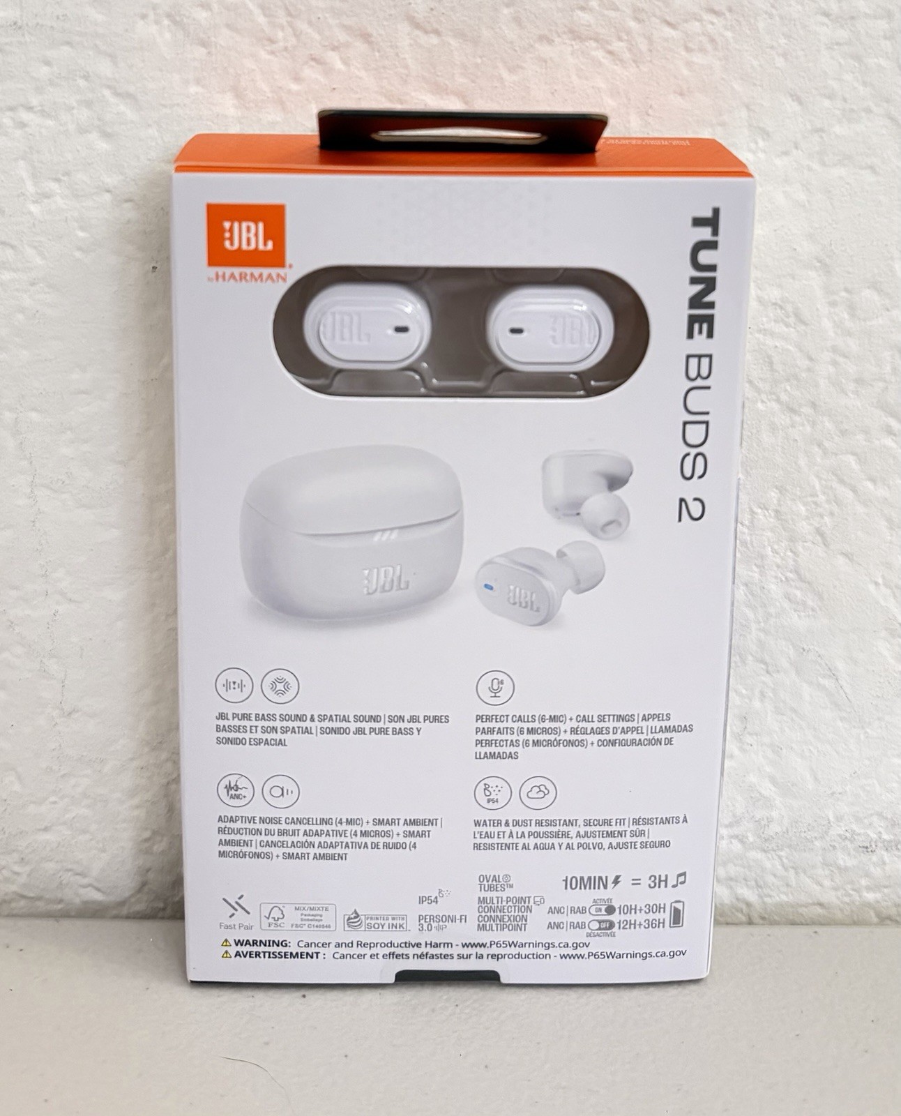 JBL Tune Buds 2 True Wireless Noise Cancelling Earbuds (White)
