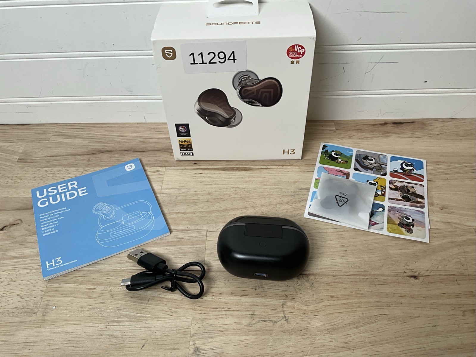 SOUND PEATS H3 HI-RES Wireless Earbuds TITANIUM BLACK