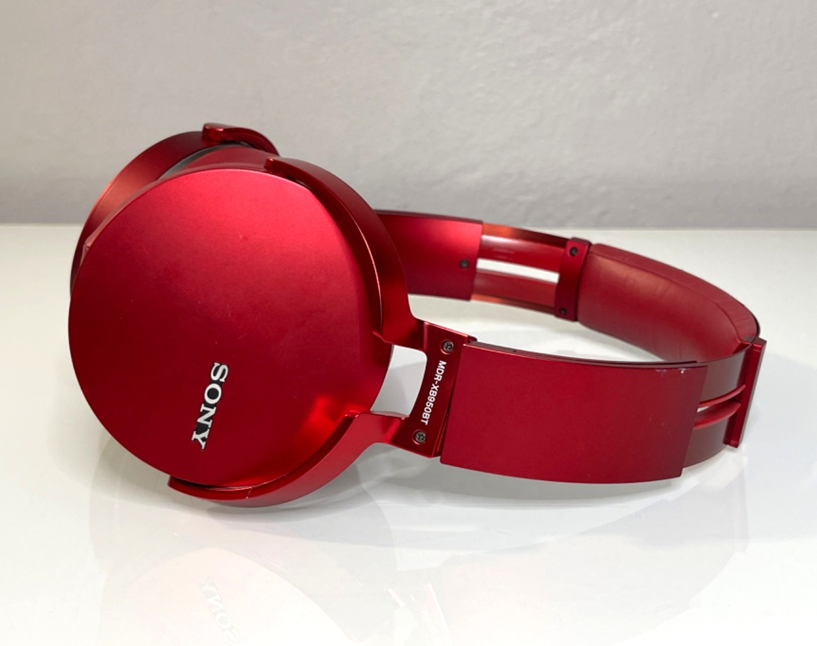 Sony MDR-XB950BT Extra Bass Bluetooth Over Ear Headphones – Red (Needs New Pads)