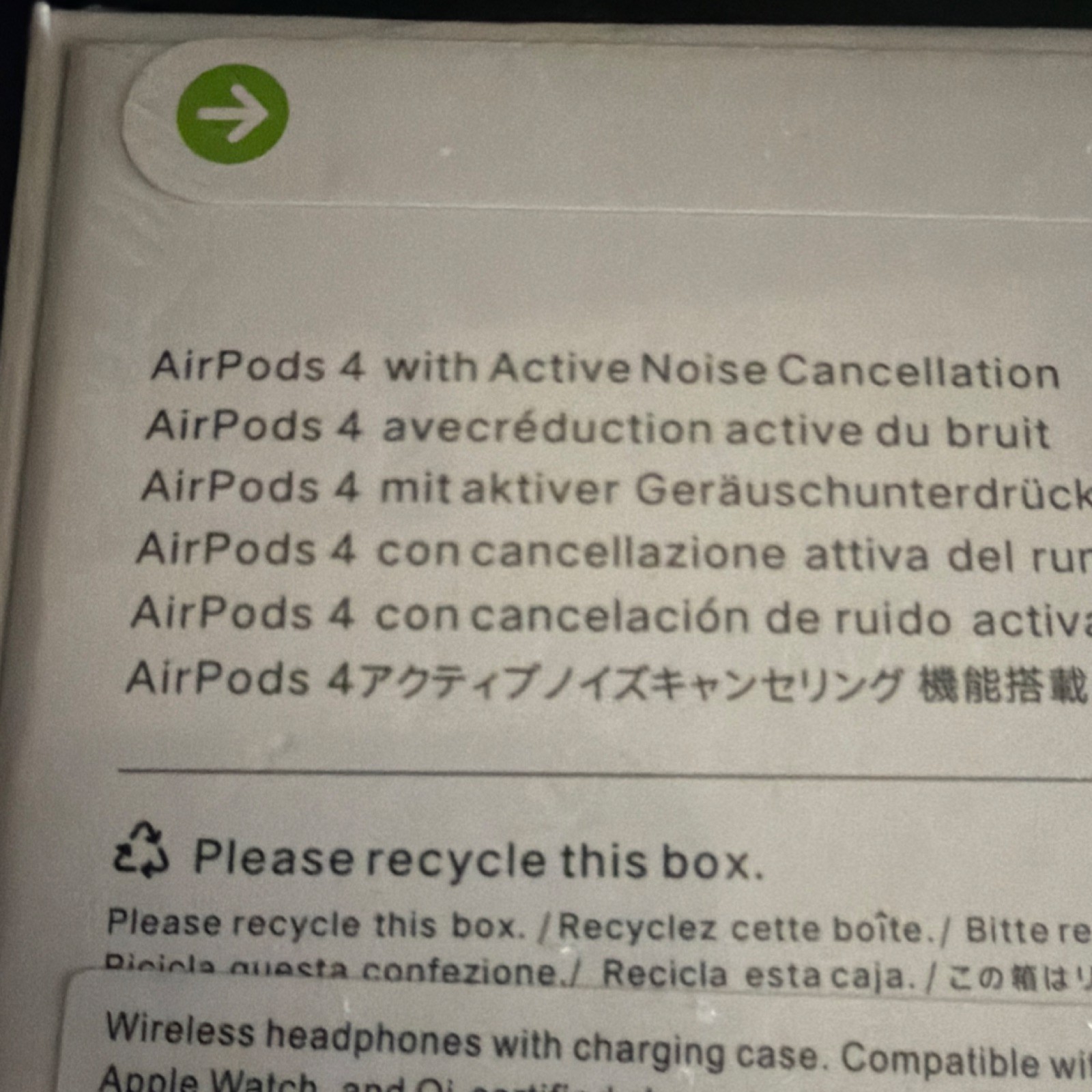 Apple AirPods 4 (ANC) Wireless Earbuds White Bluetooth Active Noise Cancellation
