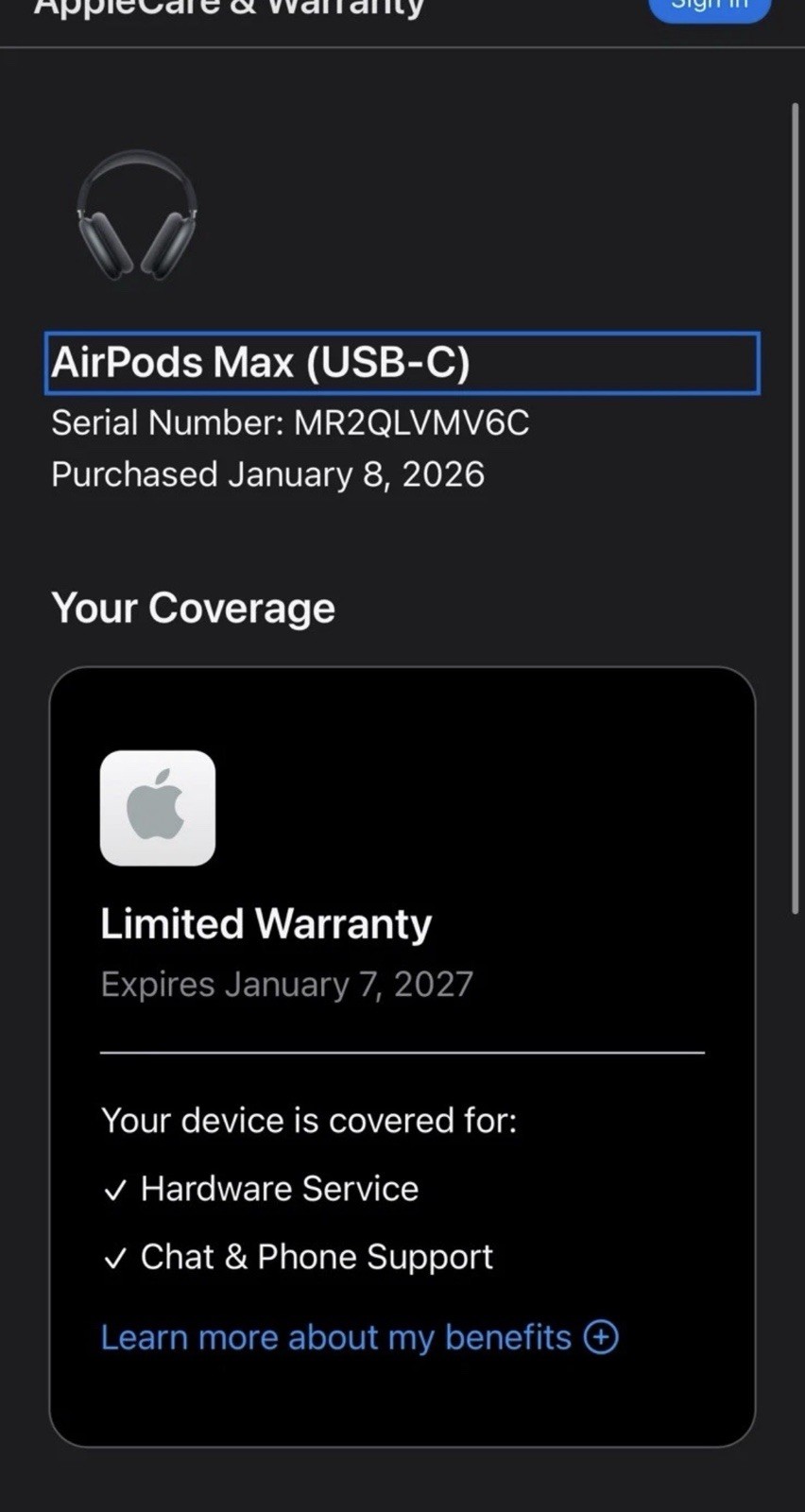 Brand New AirPods Max (USB-C) Over Ear Midnight Black Headphones – Open Box