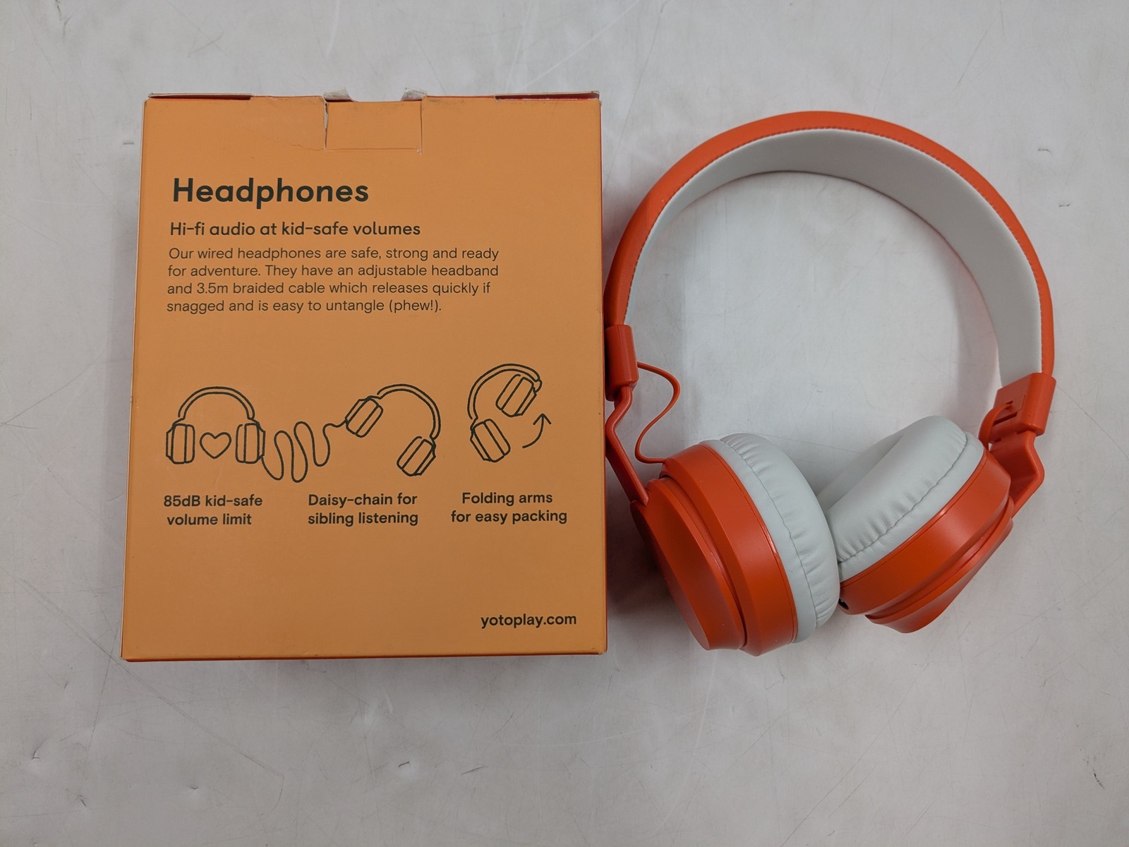 Yoto Wired Over-Ear Headphones For Kids 3.5mm Jack w/ Travel Case Lot of 2