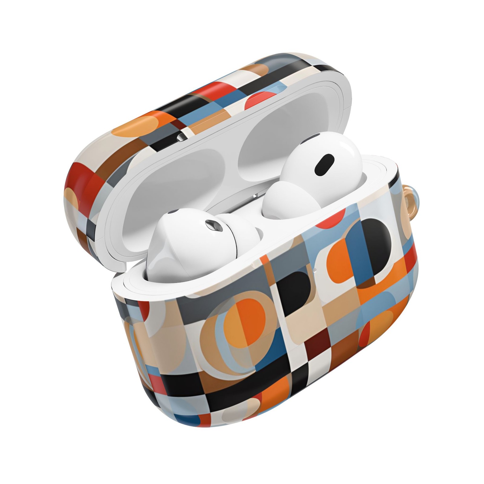 AirPods Pro Case Abstract Geometric Pattern | Modern Retro Art Earbuds Cover