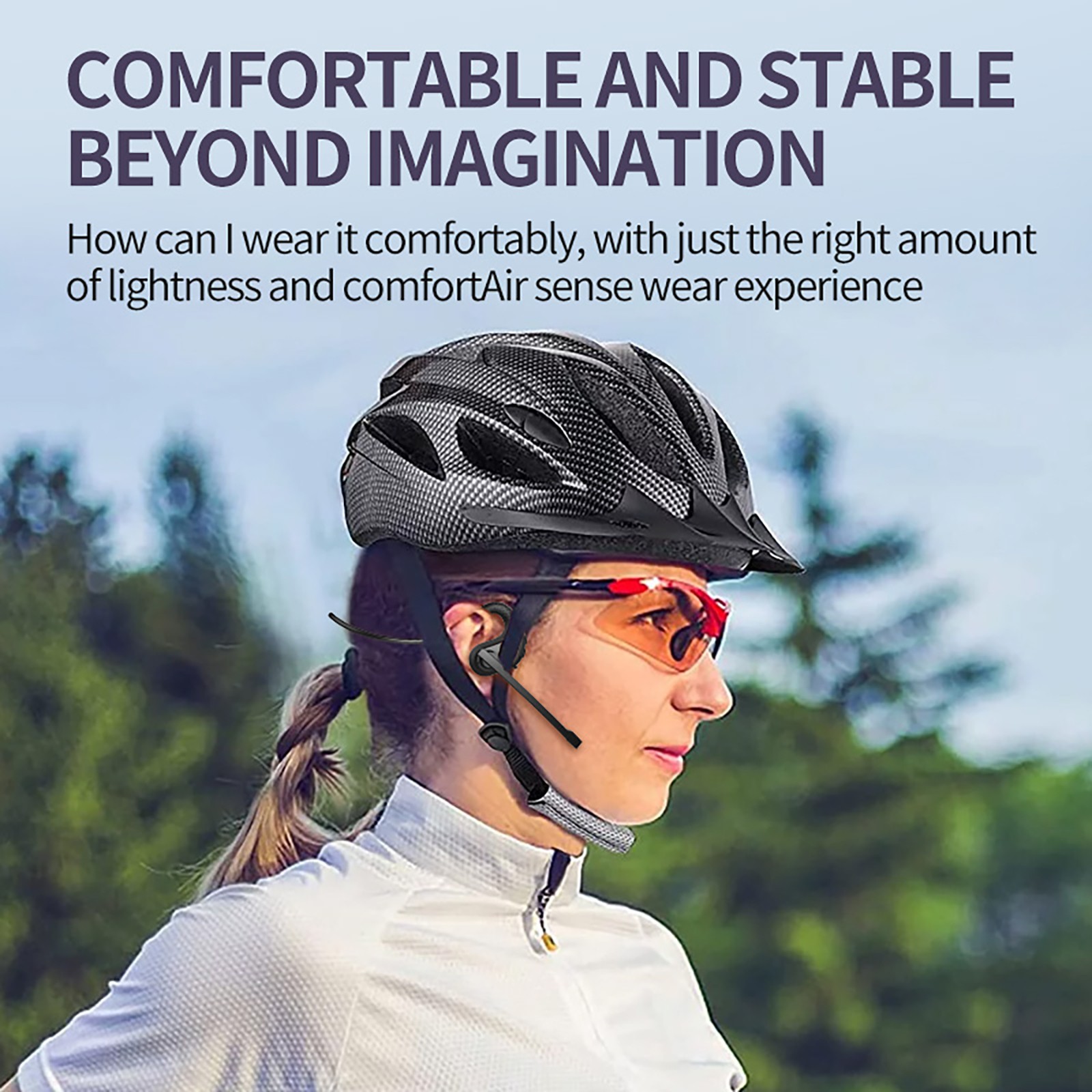 Open Ear Air Conduction Bluetooth 5.3 Wireless Headphones With Detachable Mic