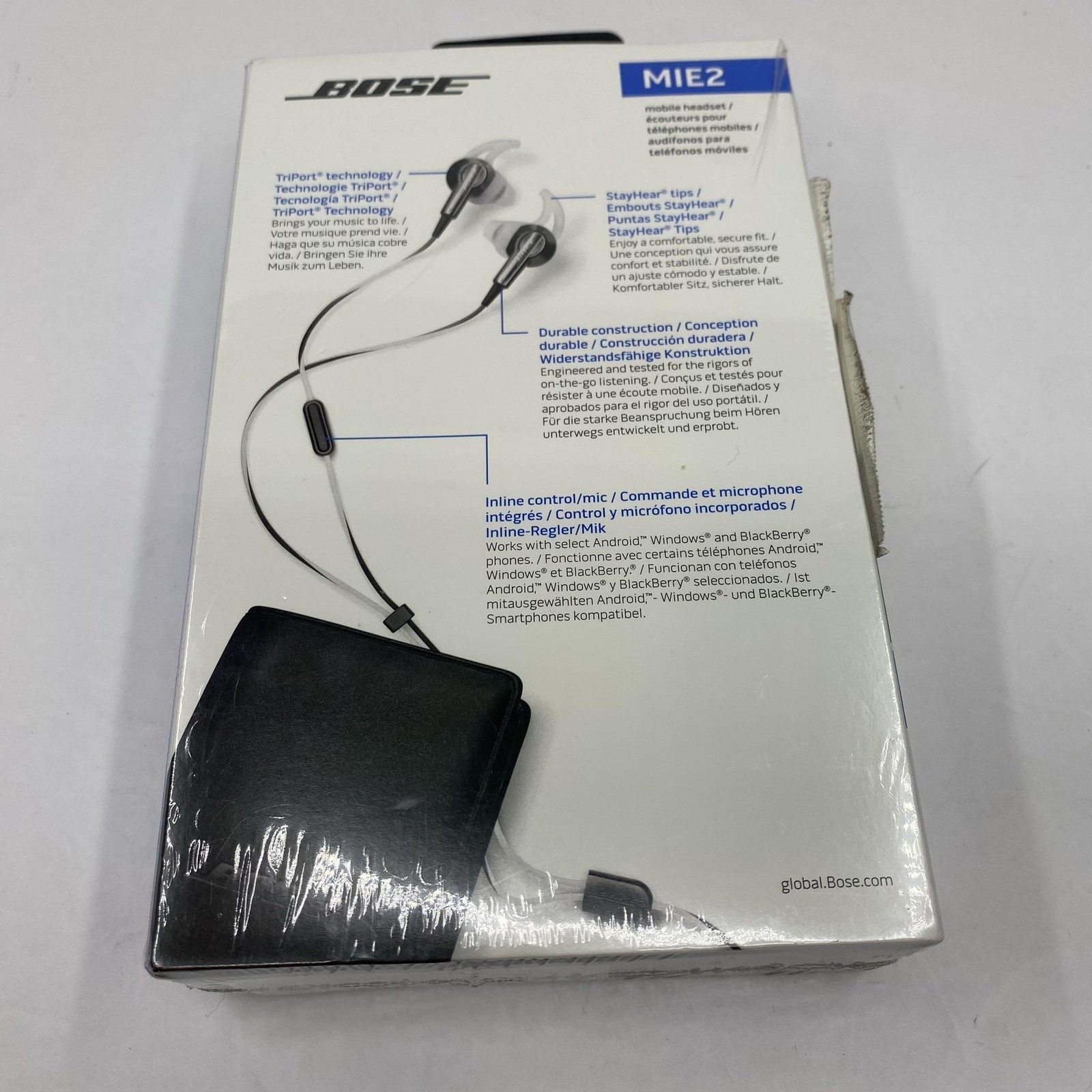 Bose MIE2 In-Ear Headphones Earbuds Black 3.5mm Mobile Headset Mic Stereo