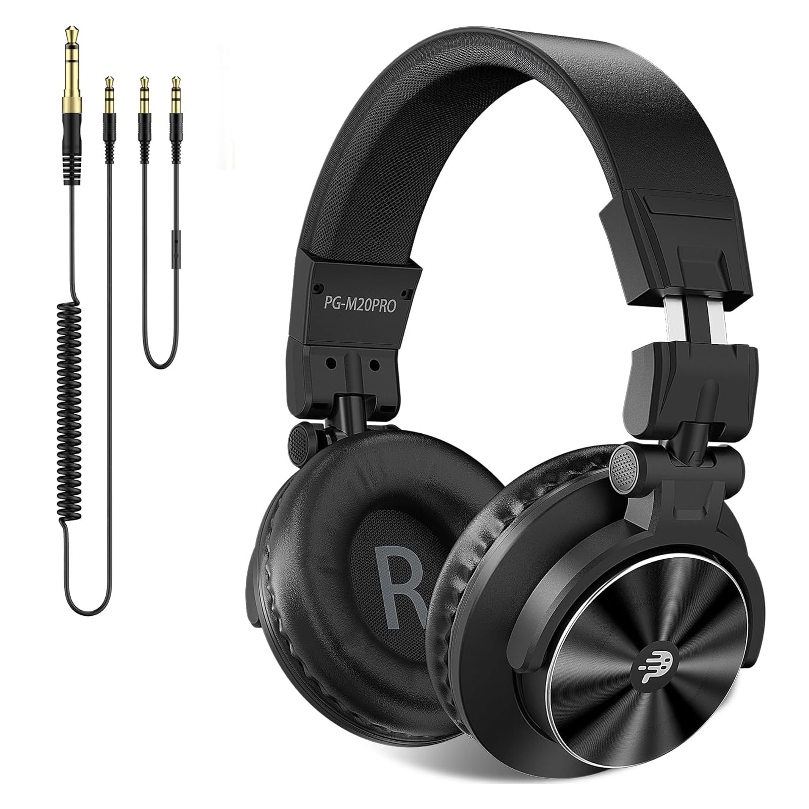 Professional Studio Monitor Headphones – Hi-Res 40kHz DJ Stereo, Wired, 1/4″ to