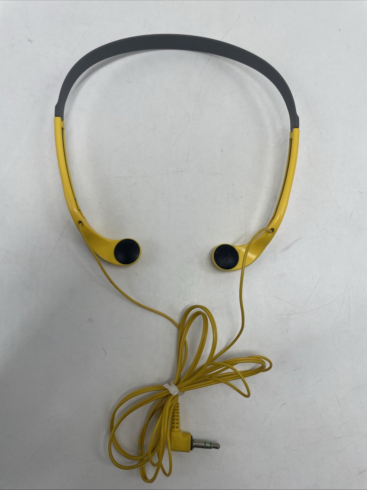 Vintage Sony Sports MDR-W014 Walkman Headphones Yellow TESTED WORKING