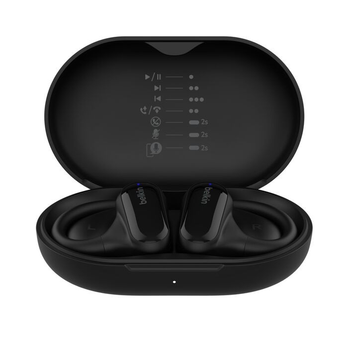 Belkin Open-Ear Earbuds | iPhone Compatible | Secure Ear Hooks for Gym & Running
