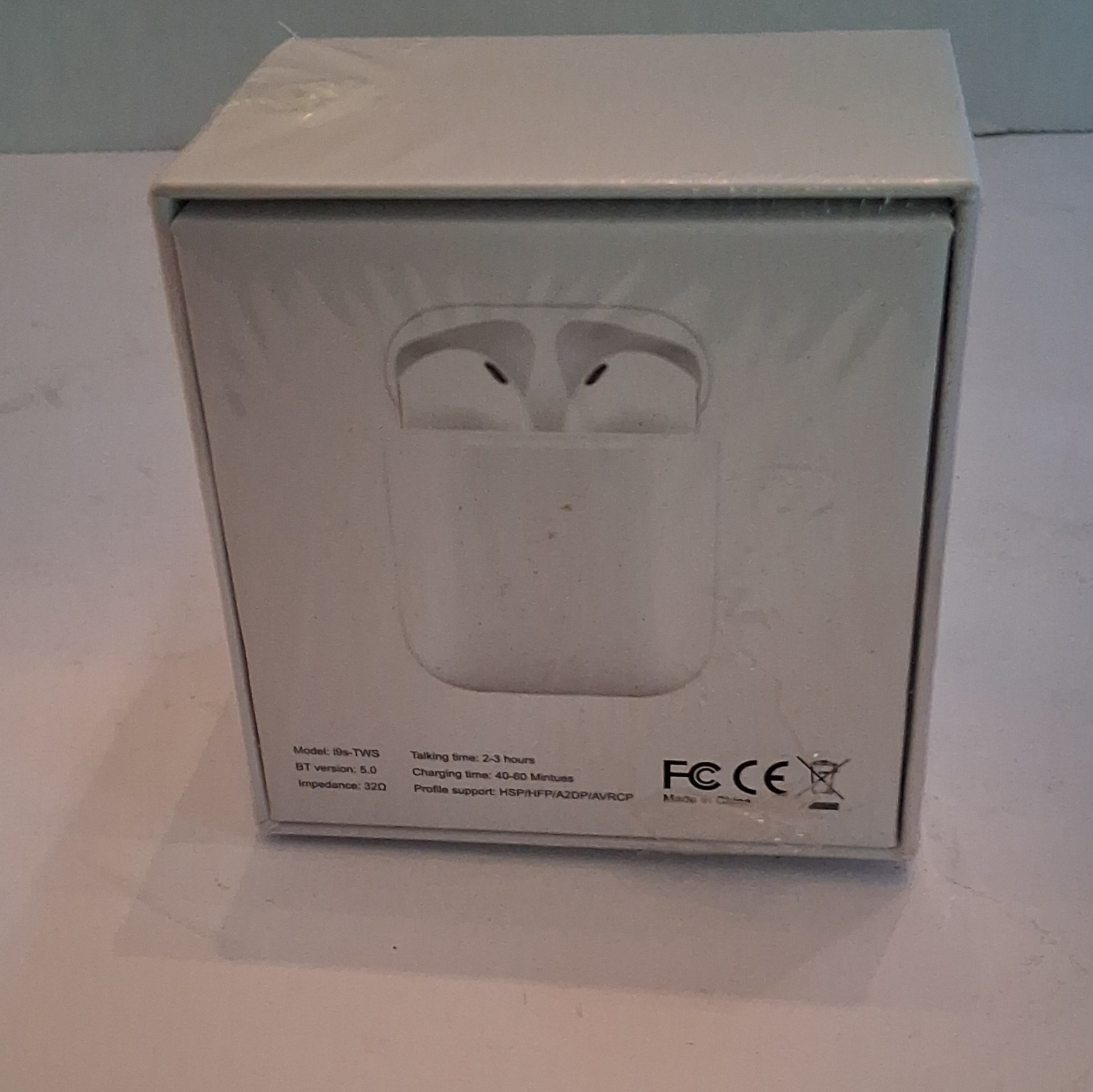 i9S-TWS 5.0 True Wireless Bluetooth In-Ear Earbuds w/ Case, White