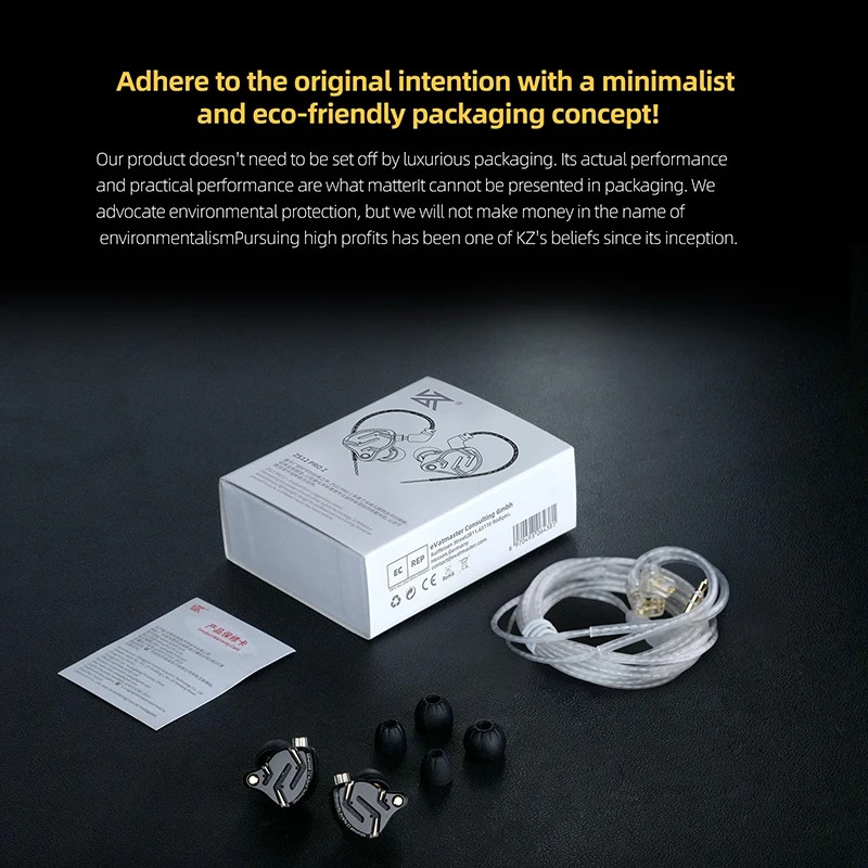 KZ ZS12 PRO 2 Hybrid IEM Earphones 1DD+5BA Drivers Detachable 3.5mm/USB-C