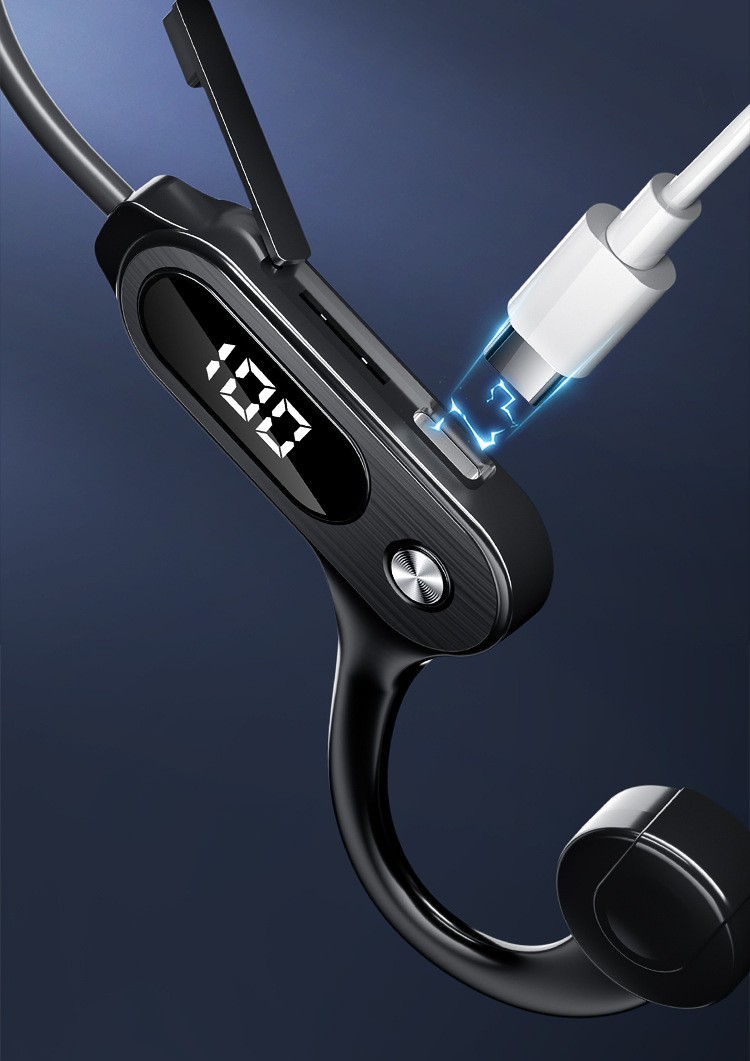 Bluetooth 5.3 Bone Conduction Headphones Wireless Outdoor Sport Headset Earbuds
