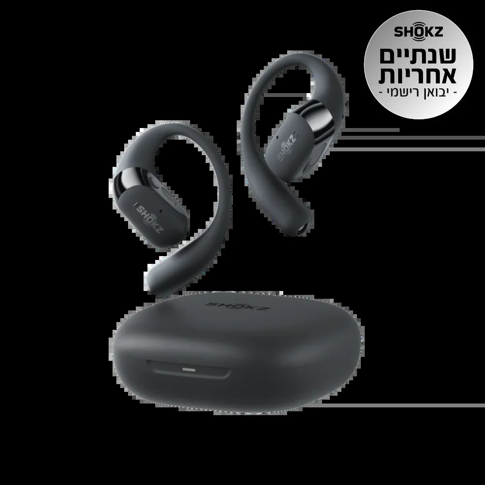 Shokz OpenFit 2+ Black Open-Ear Wireless Earbuds Dolby Audio T921-ST-BK IP55