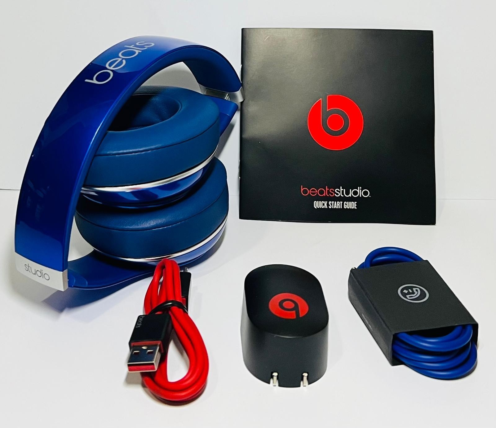 BEATS by Dr. Dre STUDIO2 WIRED BLUE GLOSSY -OVER-EAR HEADPHONES 100% TESTED