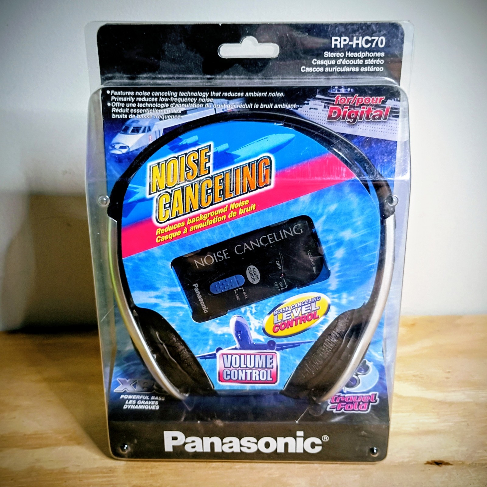 Panasonic RP-HC70 Noise Canceling Stereo Headphones Foldable Travel XBS New NOS