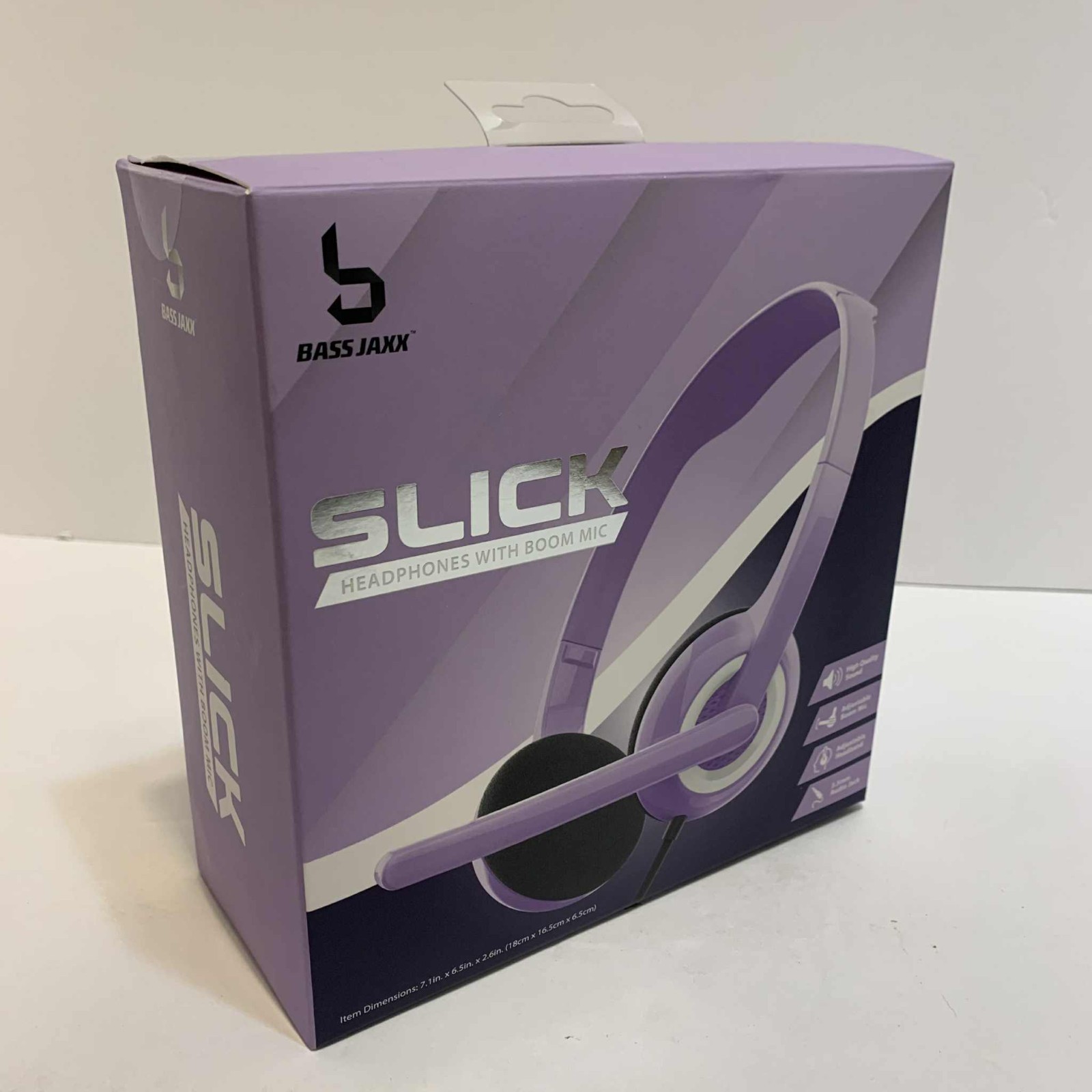 Bass Jaxx Slick Headphones with Boom Mic Open Box and Youse 8 pin to 3.5 mm jack