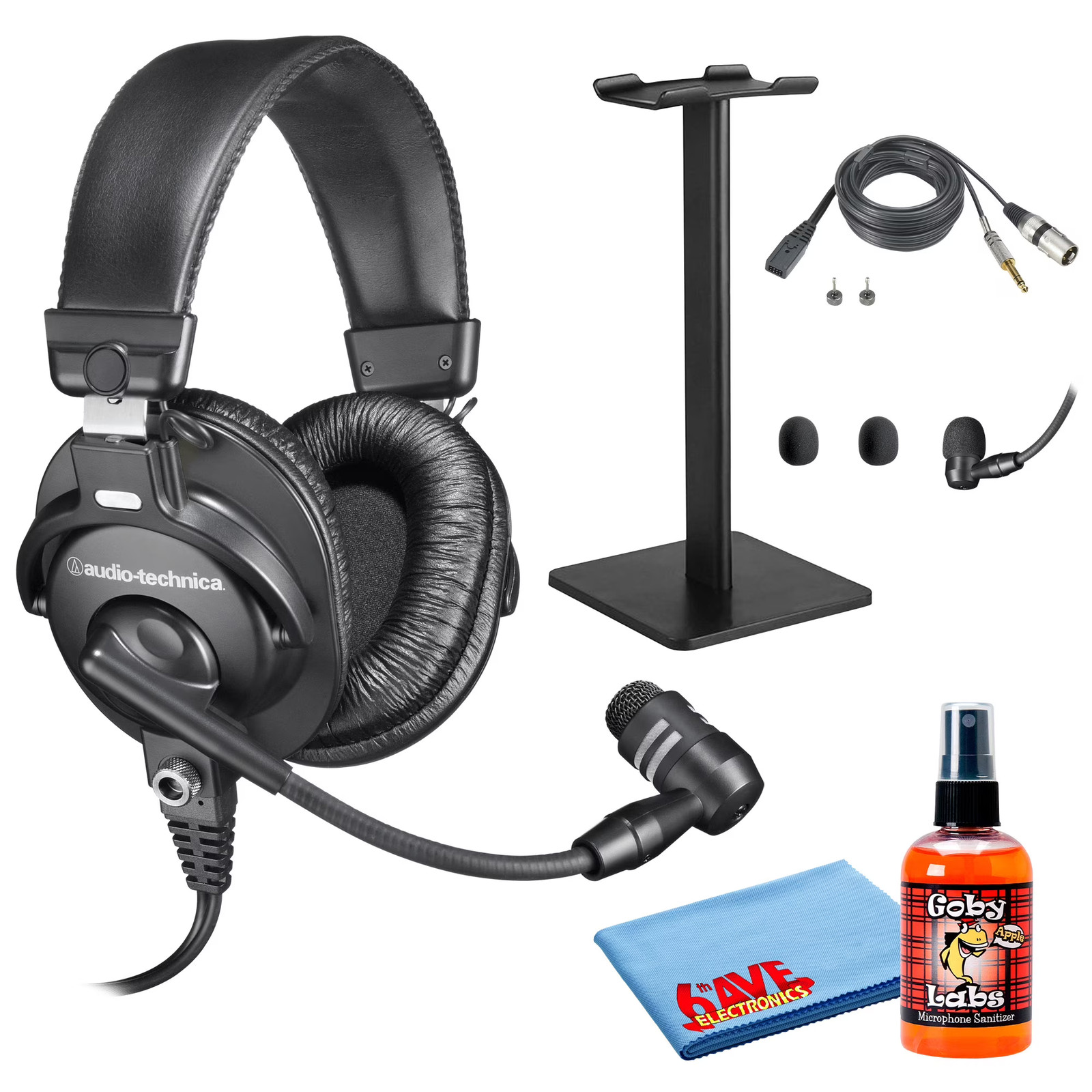 Audio-Technica BPHS1 Broadcast Stereo Headset with Accessories