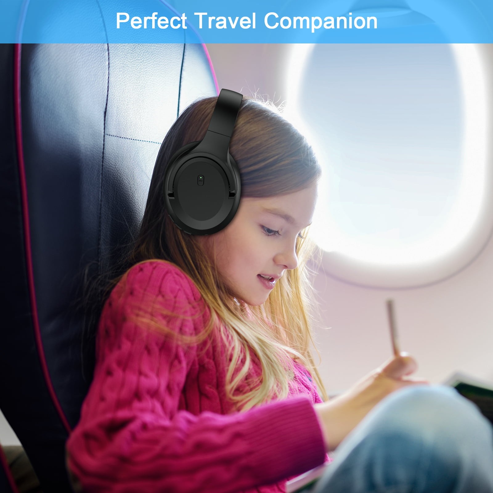 Noise Cancelling Headphones Wireless BT Headphones Over Ear Headphones with Mic