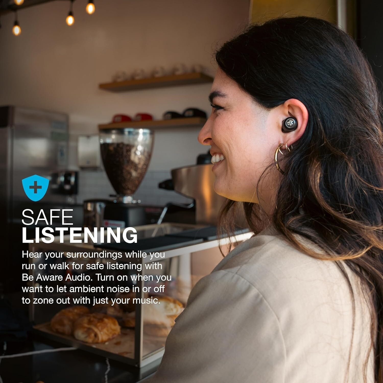 JLab JBuds ANC True Wireless Earbuds Gen 3, Bluetooth Headphones, Refurbished