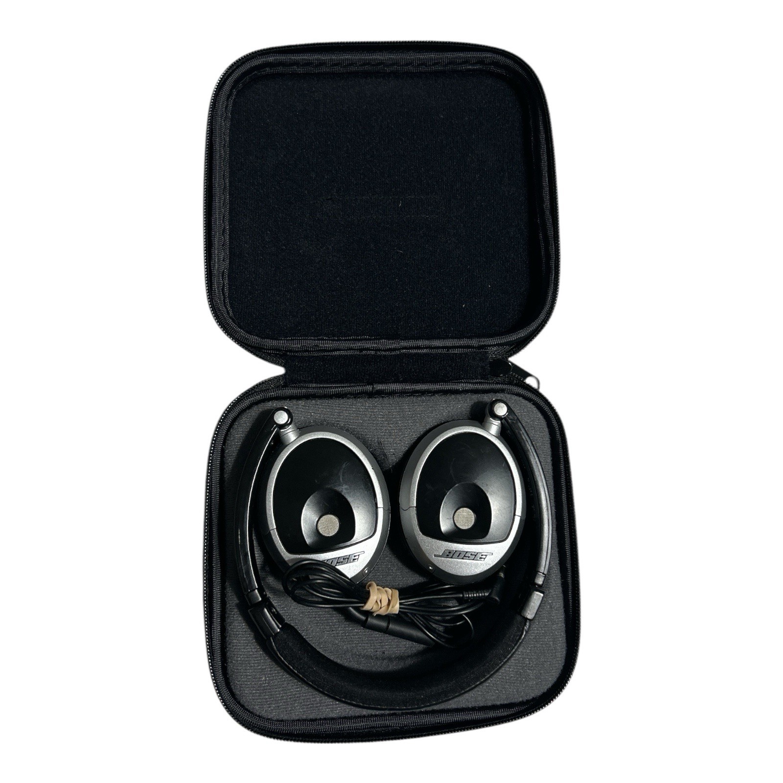 Bose OE Triport On-Ear Foldable Headphones – Black and Silver W/Cover ￼