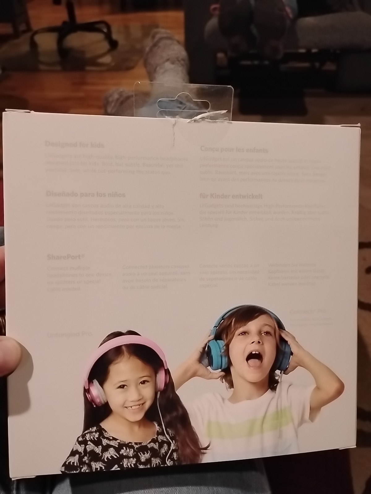 LilGadgets Untangled Pro Wireless Headphones Grey Camo Bluetooth for Kids