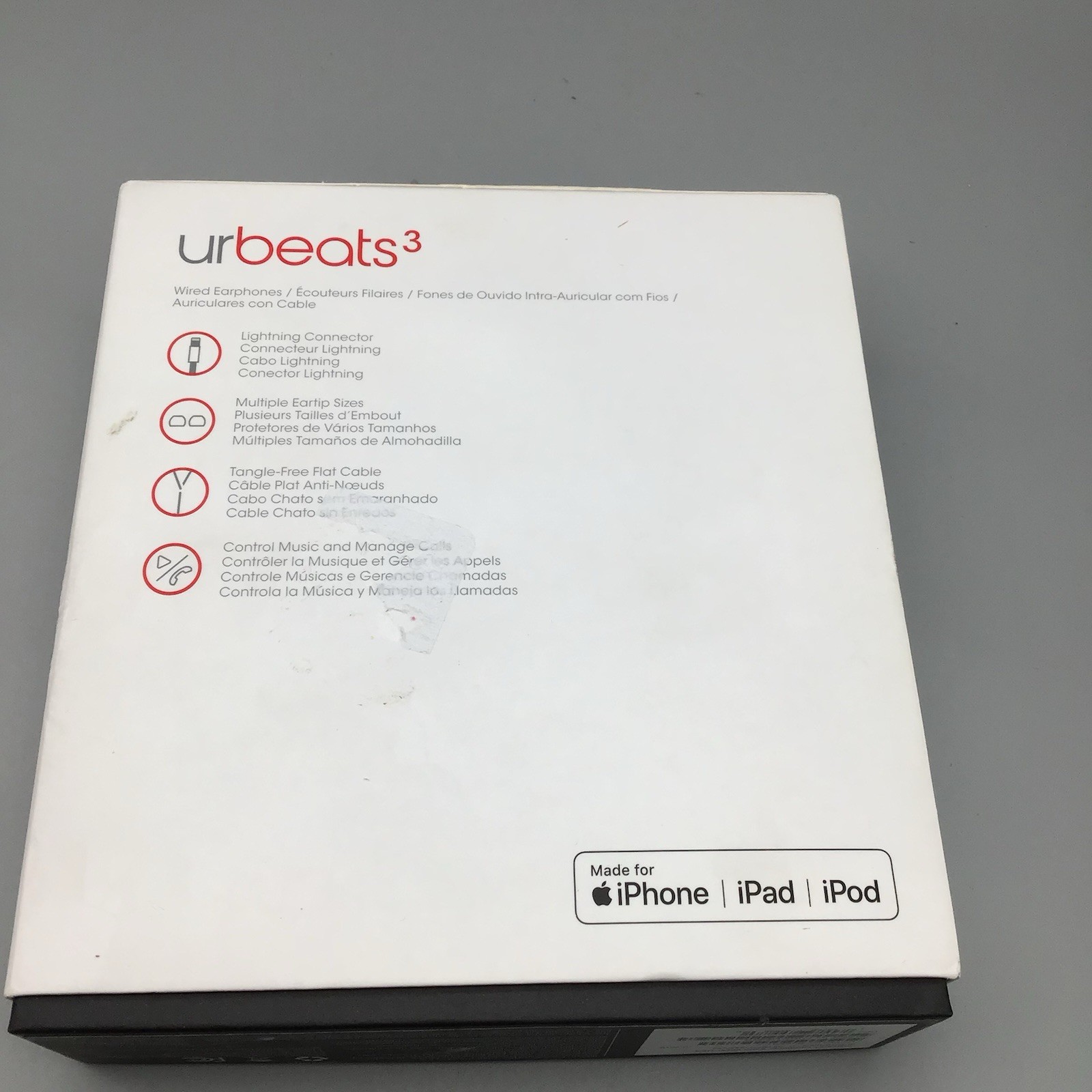 Beats by Dr. Dre urBeats 3 Headphones Wired Lightning Connect Mic & Remote