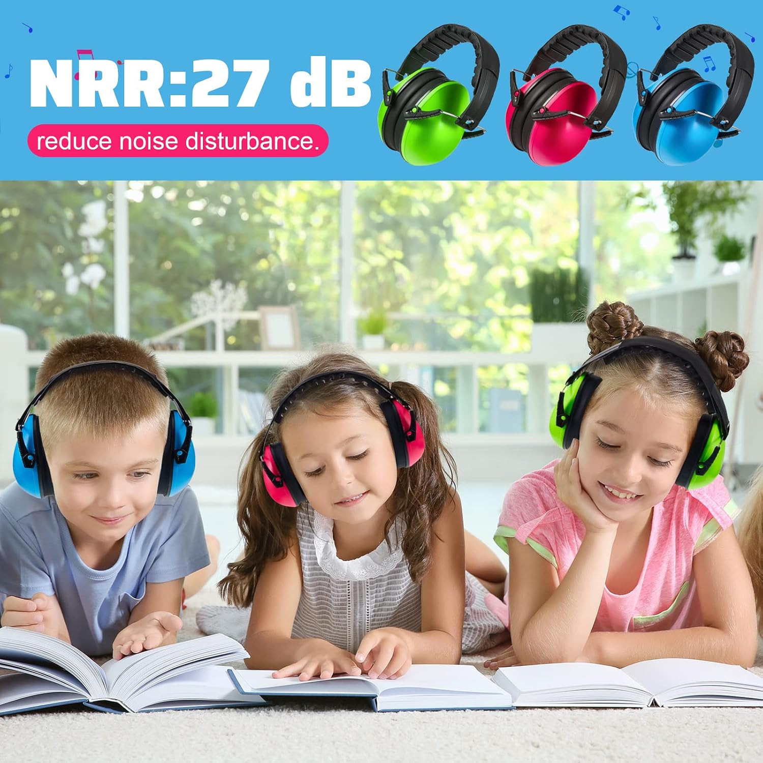 6 Pcs Noise Cancelling Headphones Kids Adult Ear Muffs Bulk, Ear Protection 27Db