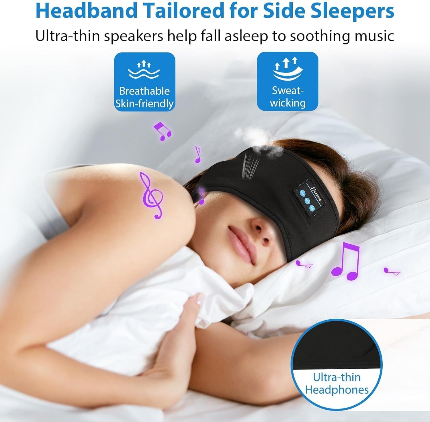 ZRUHIG 2-Pack Adjustable Headband Headphones, 2 Count (Pack of 1), Black&Grey