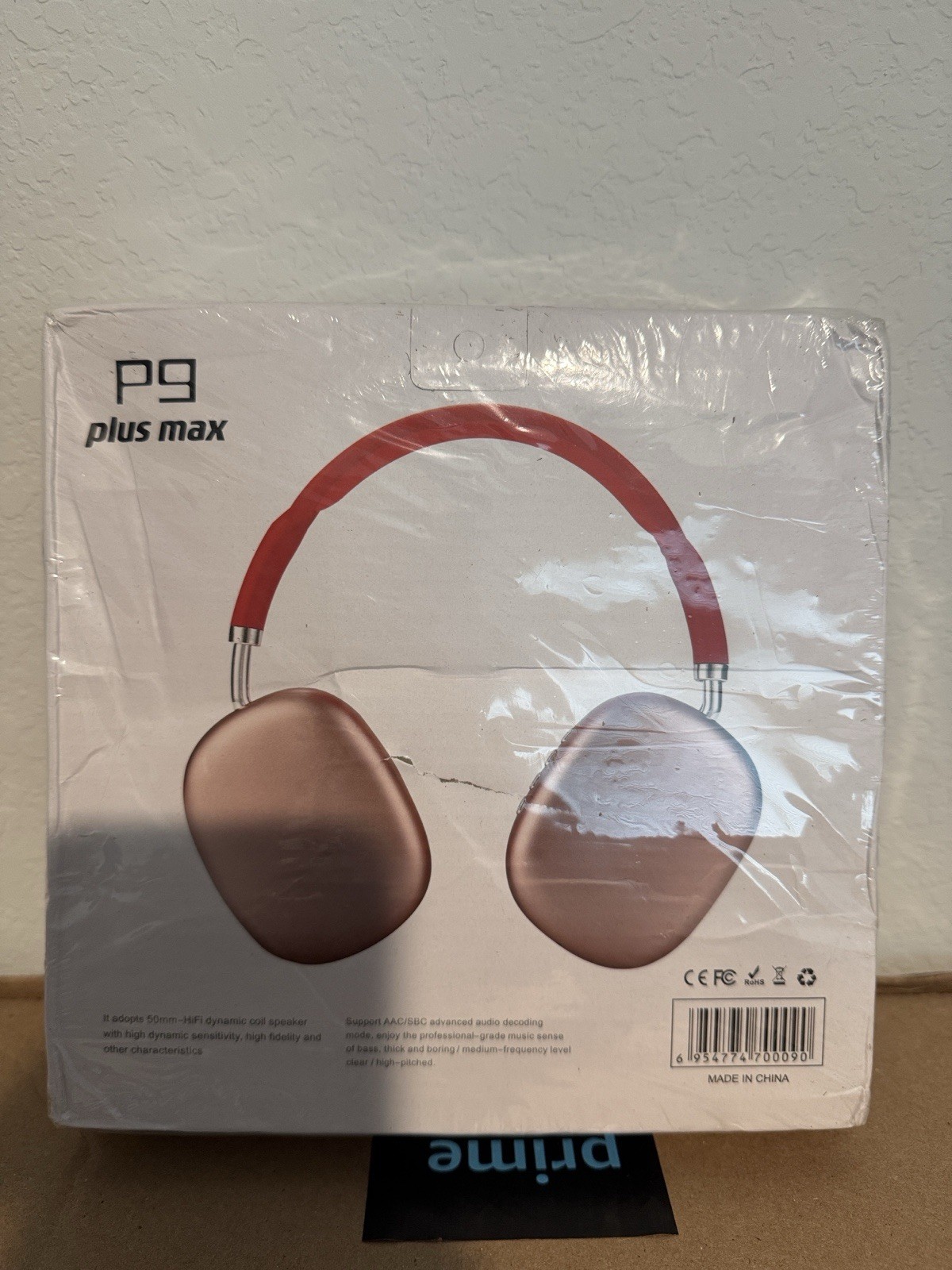 P9 P9 plus max Over-Ear Headband Headphones Pink 50 mm Driver