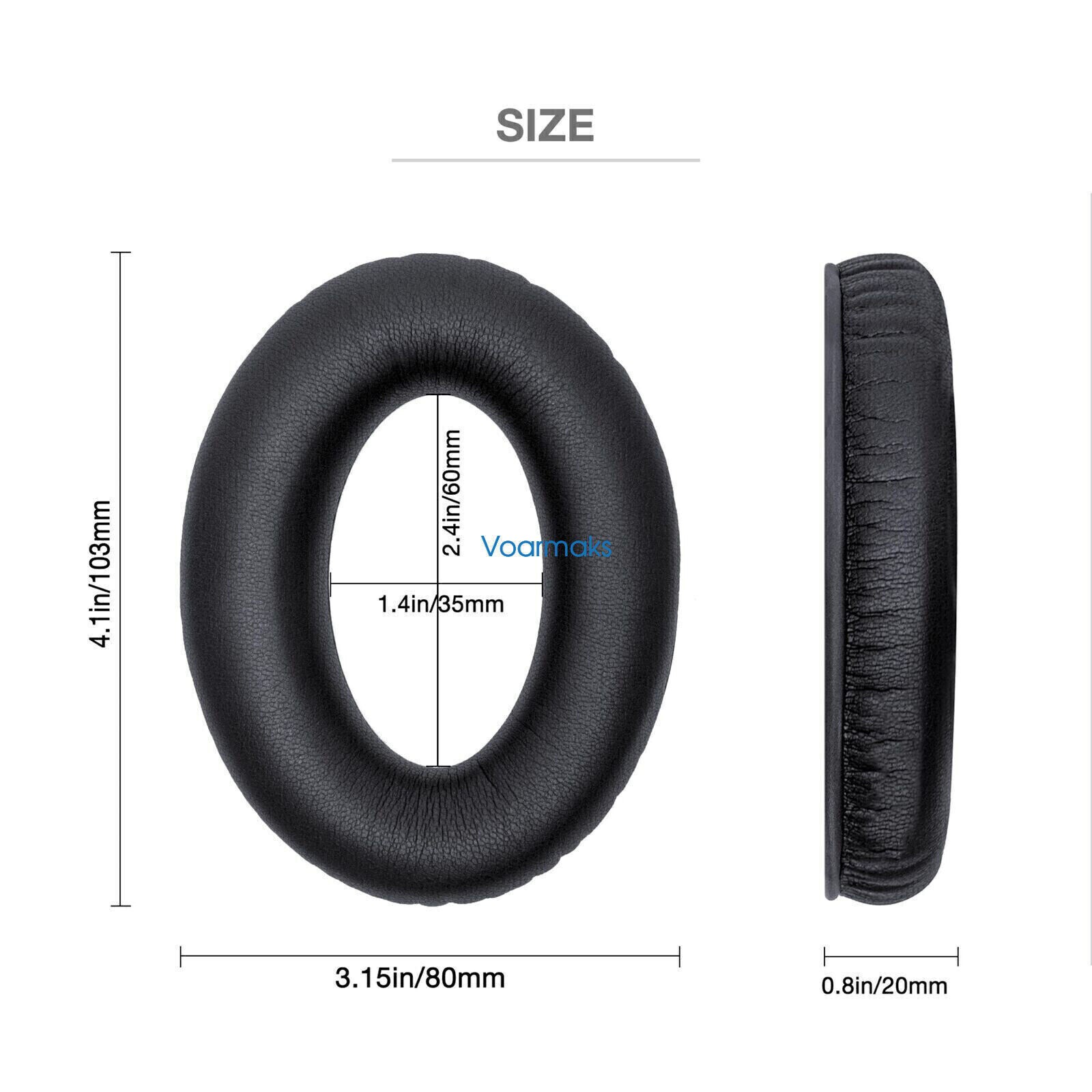 Ear Pads for Bose A20 Aviation Headset Comfort Leather, Foam Filter, 3 Mic Muffs