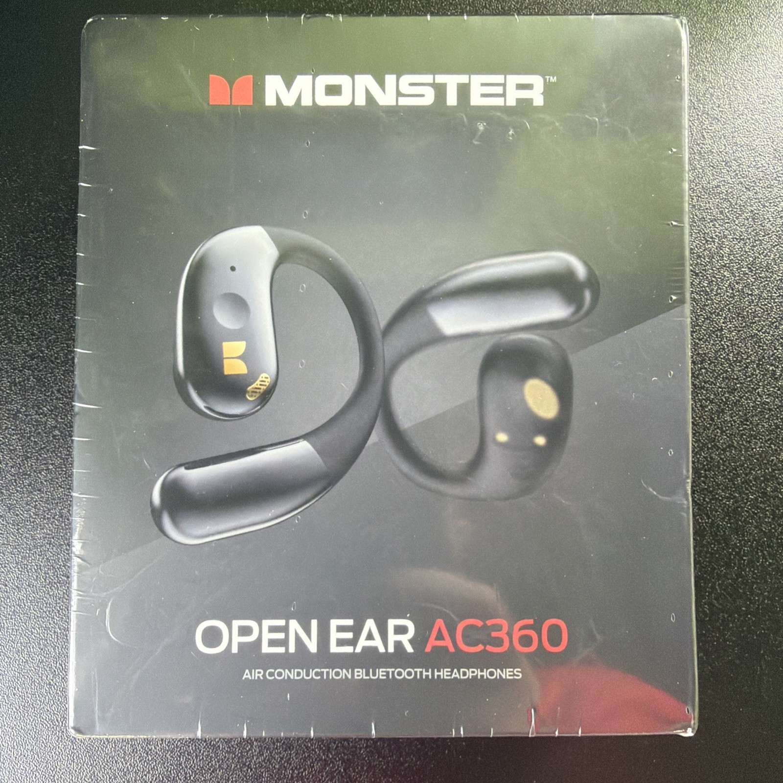 Monster AC360 Open Ear Air Conduction Bluetooth Ear-hook Headphones Black